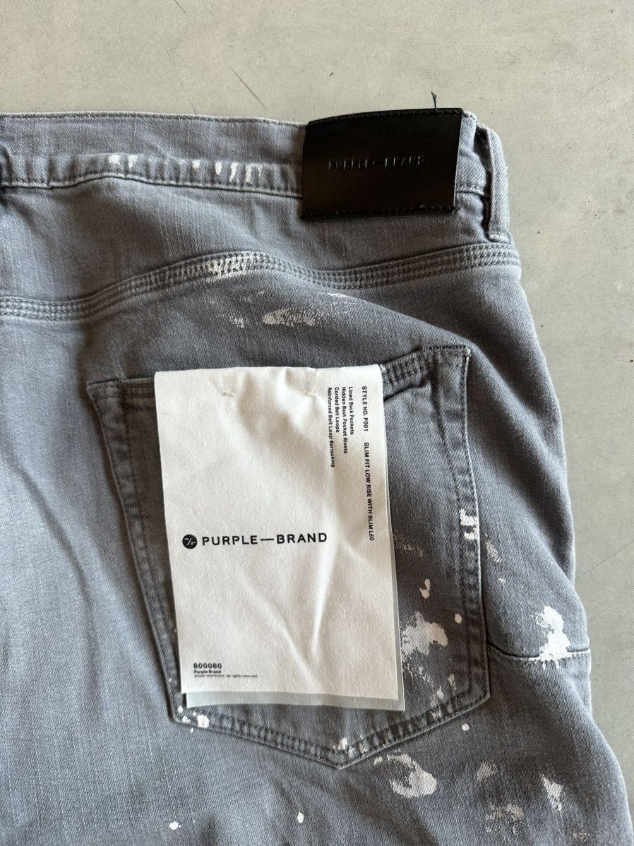 Purple Brand Purple Brand Denim Paint Splatter Grey Size US 40 / EU 56 - 4 Thumbnail