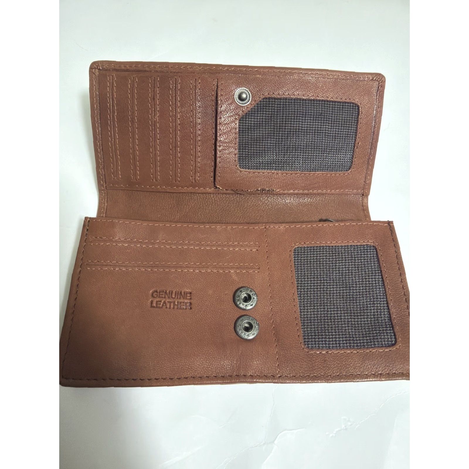 Arrow Spikes and Sparrow Wallet Clutch Brooklyn Brown Leather 3 Zip Compartments RFID Women Card Credit Folding Service? Size ONE SIZE - 6 Thumbnail