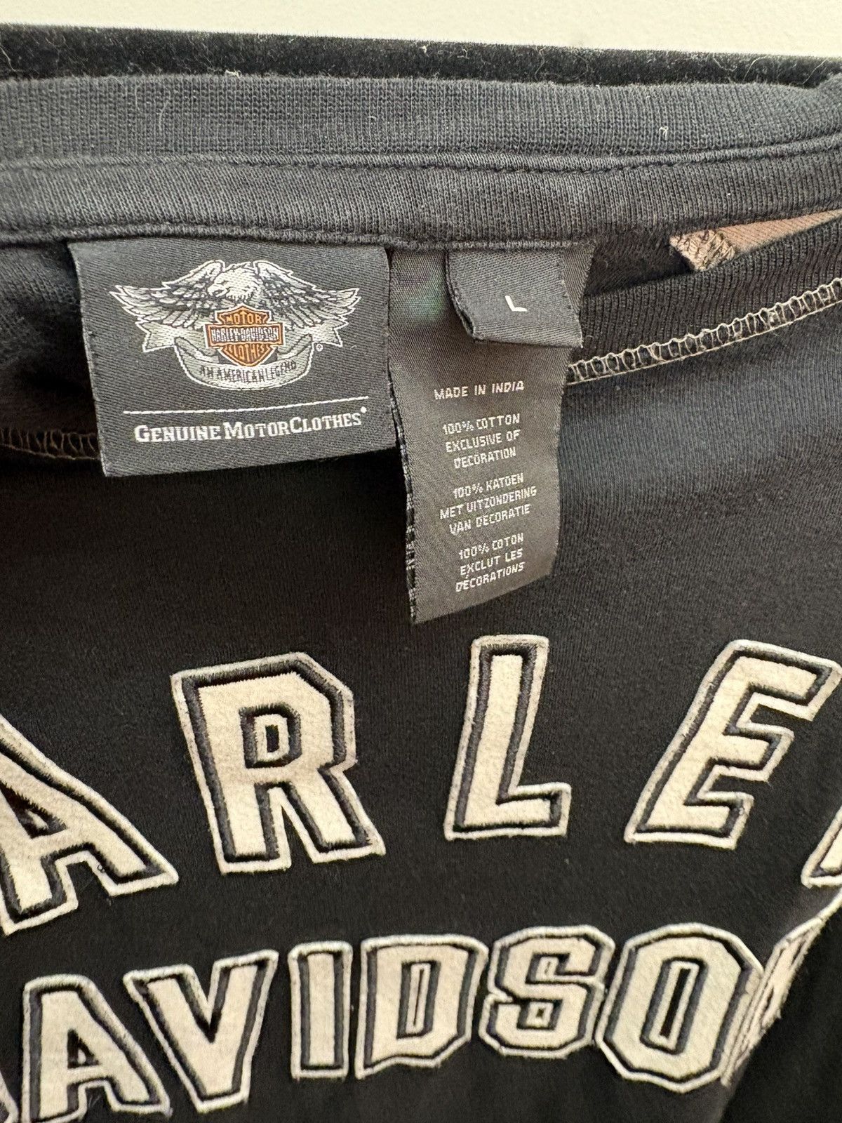 Harley Davidson × Vintage Vintage Harley Davidson Long Sleeve Size US L / EU 52-54 / 3 - 3 Thumbnail