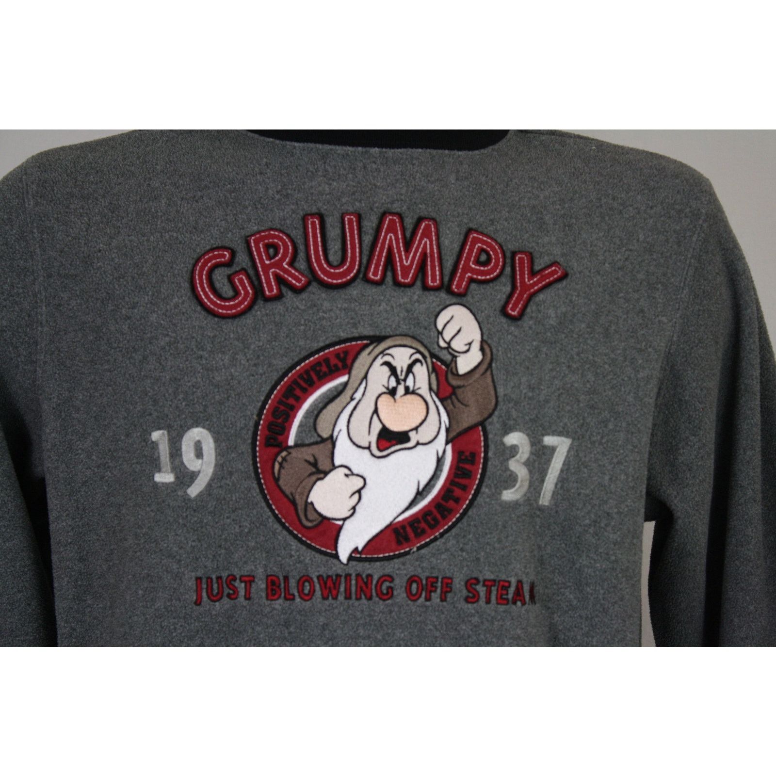 Disney Disney Store Grumpy Sweatshirt Gray Fleece Embroidered Small Size US S / EU 44-46 / 1 - 2 Thumbnail