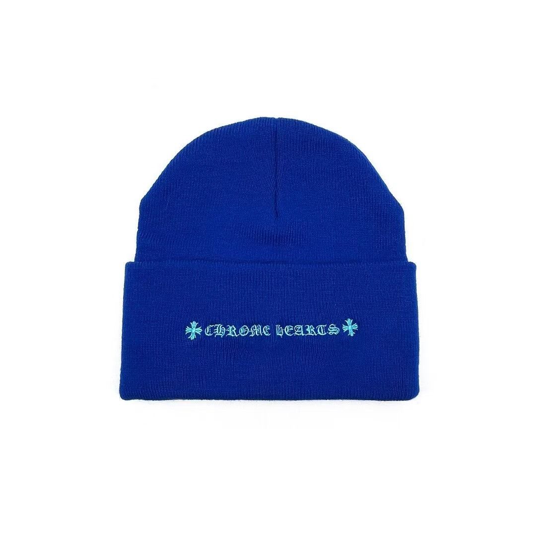 Chrome Hearts Chrome Hearts Embroidered Triple Crosses CH Script Beanie Size ONE SIZE - 2 Thumbnail