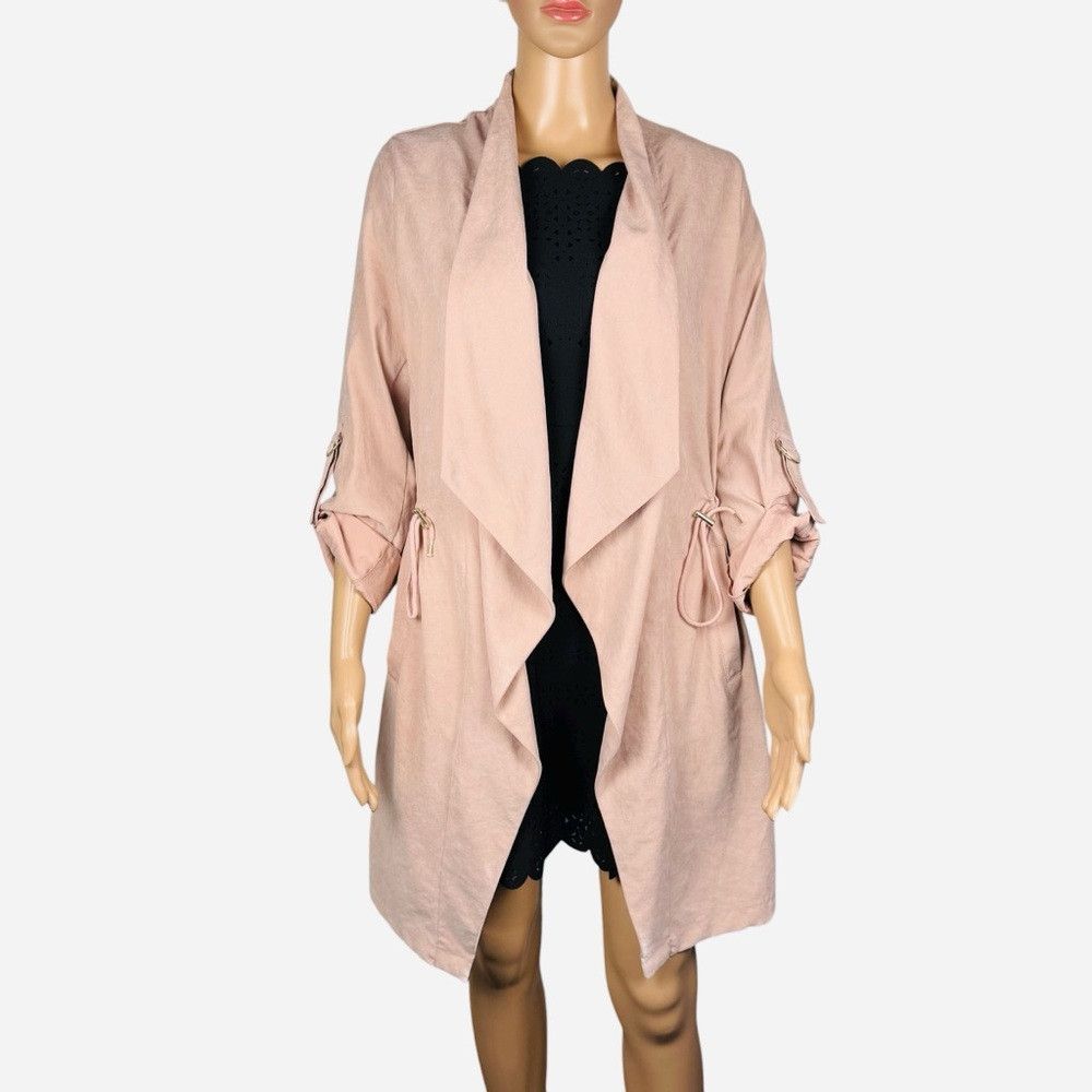 Zara Zara Light Pink Open front Duster Light Jacket Size S Size S / US 4 / IT 40 - 2 Thumbnail