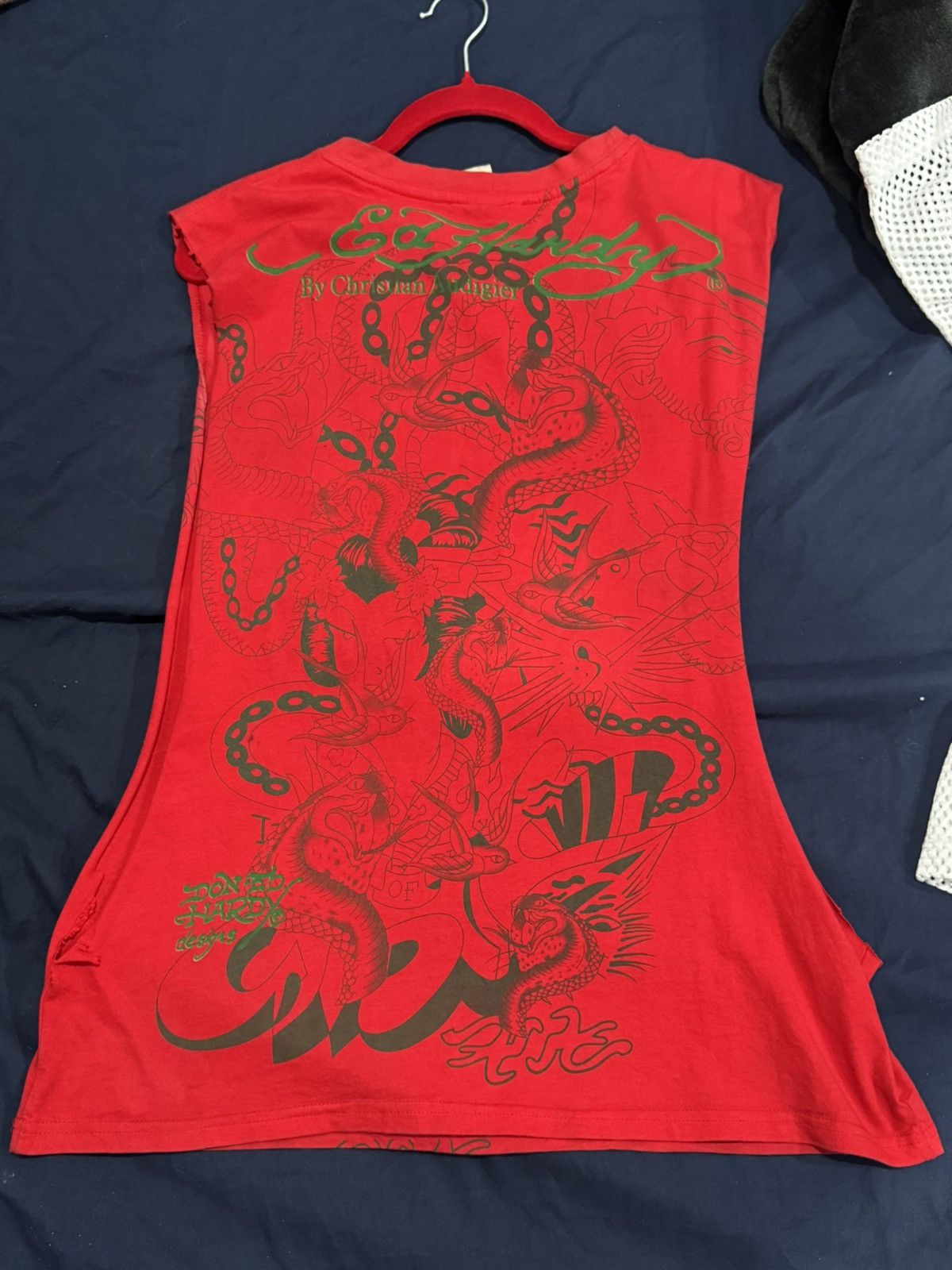 Ed Hardy Vintage Ed Hardy by Christian Audigier Muscle Tank Size US L / EU 52-54 / 3 - 3 Thumbnail