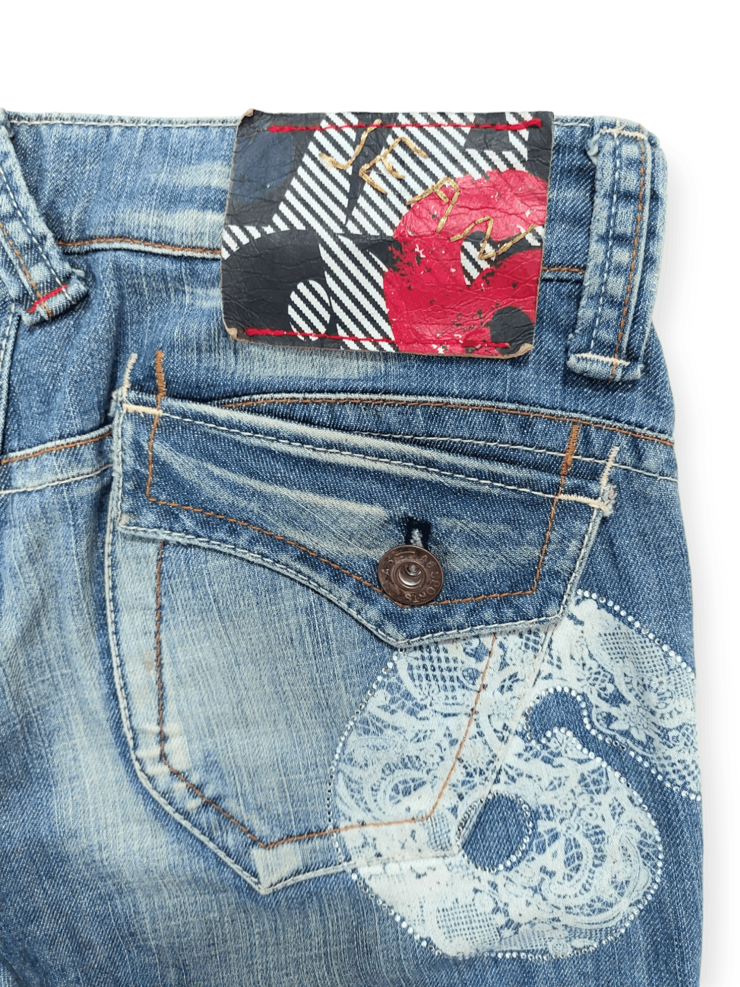 Other A6 Sport Flare Low Rise Distressed Denim Size US 28 / EU 44 - 11 Thumbnail