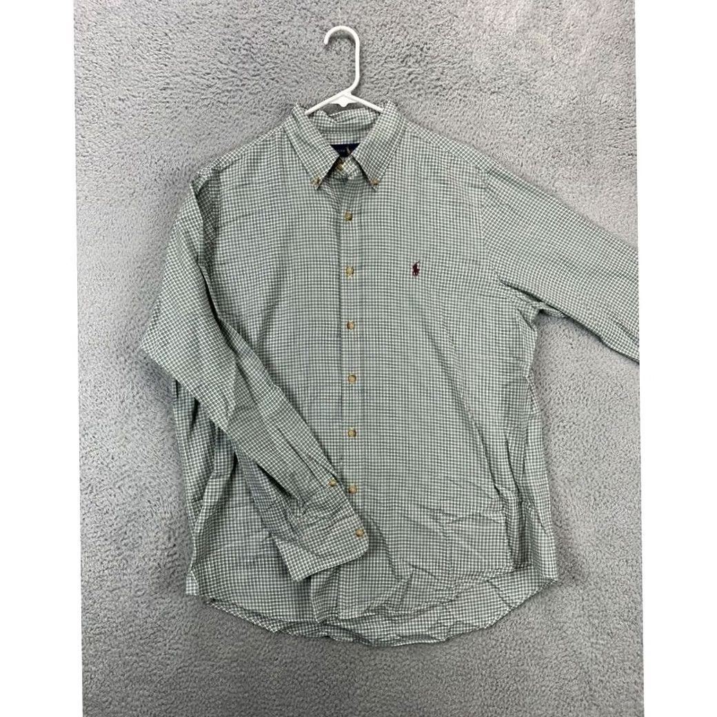 Ralph Lauren Ralph Lauren Shirt Mens Large Teal Checkered Plaid Pony Button Down Long Sleeve Size US L / EU 52-54 / 3 - 3 Thumbnail