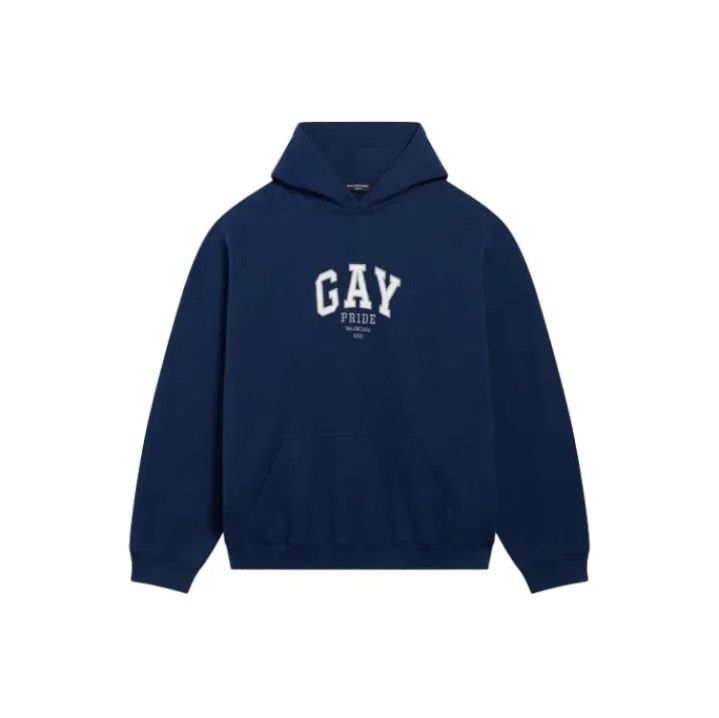 Balenciaga Balenciaga Casual Blue Long Sleeve Sweatshirt Size US S / EU 44-46 / 1 - 1 Thumbnail