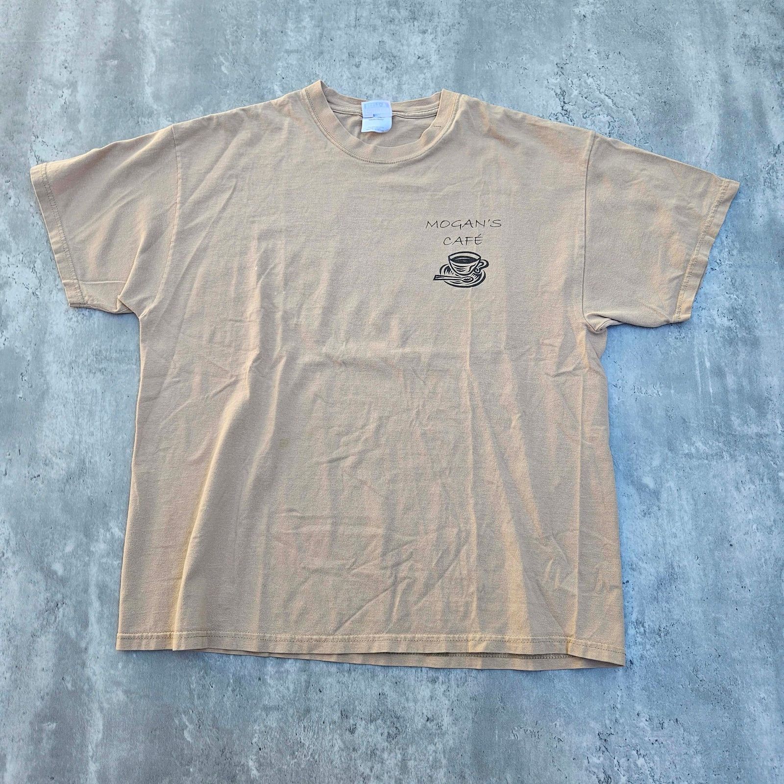 Hanes Vintage Y2K Mocha Brown Coffee Shop Shirt Size XL Size US XL / EU 56 / 4 - 1 Thumbnail