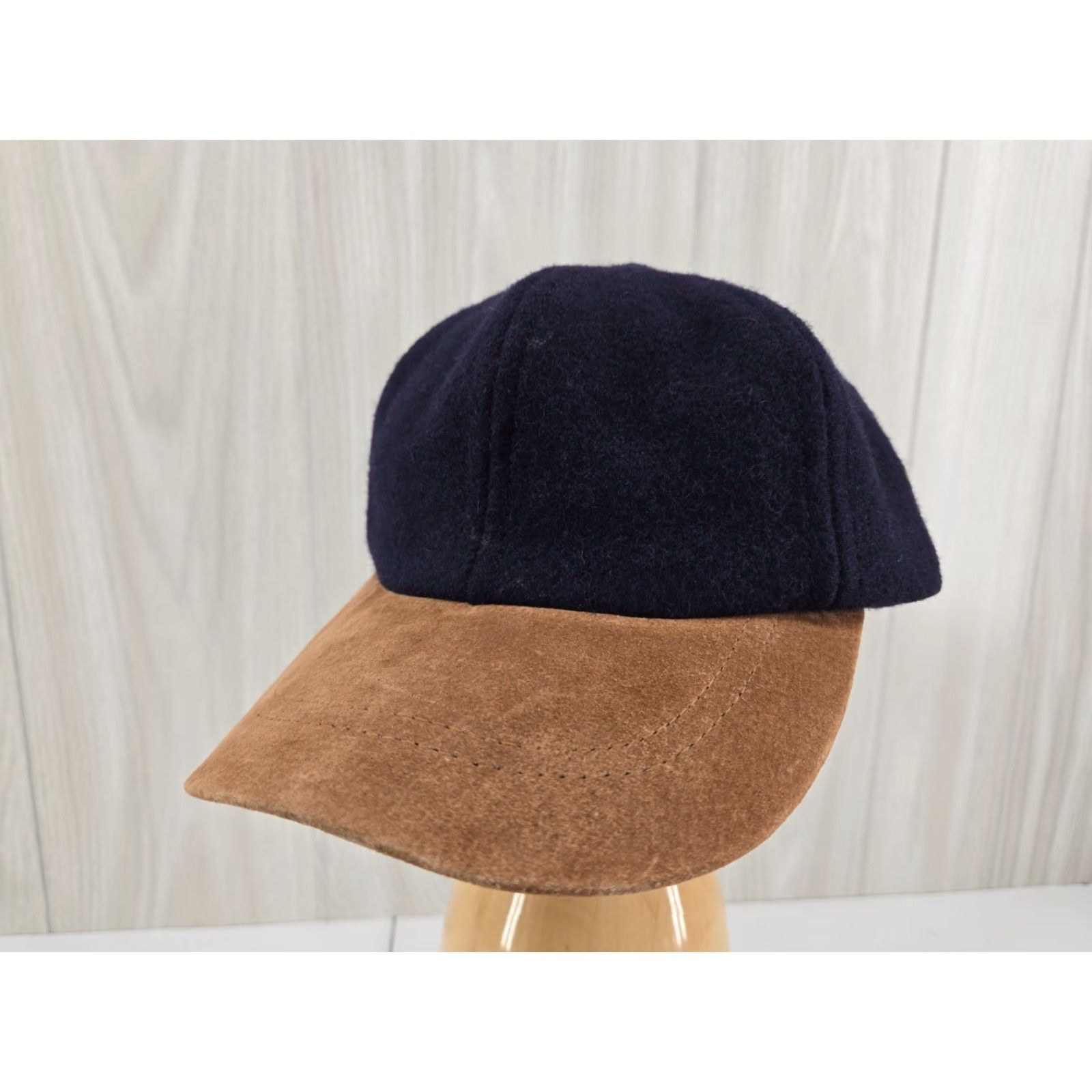 London Fog VINTAGE London Fog Baseball Cap Hat Men Adjustable Wool Blend Blue 90s Suede Solid Cap Size ONE SIZE - 2 Thumbnail