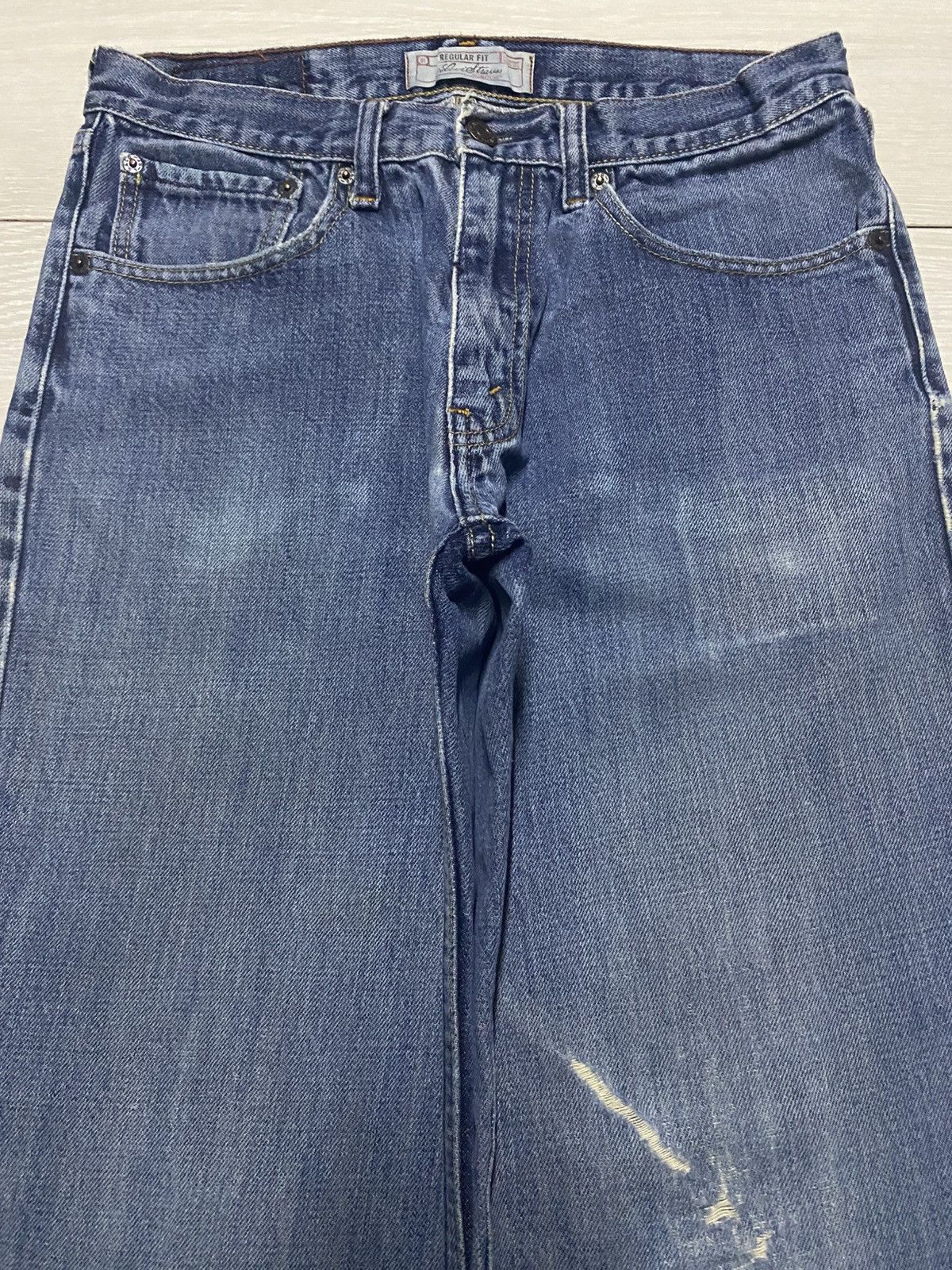 Levi's Made & Crafted Vintage Levis Signature Blue Wash Distressed Loose Jeans Size US 29 - 3 Thumbnail