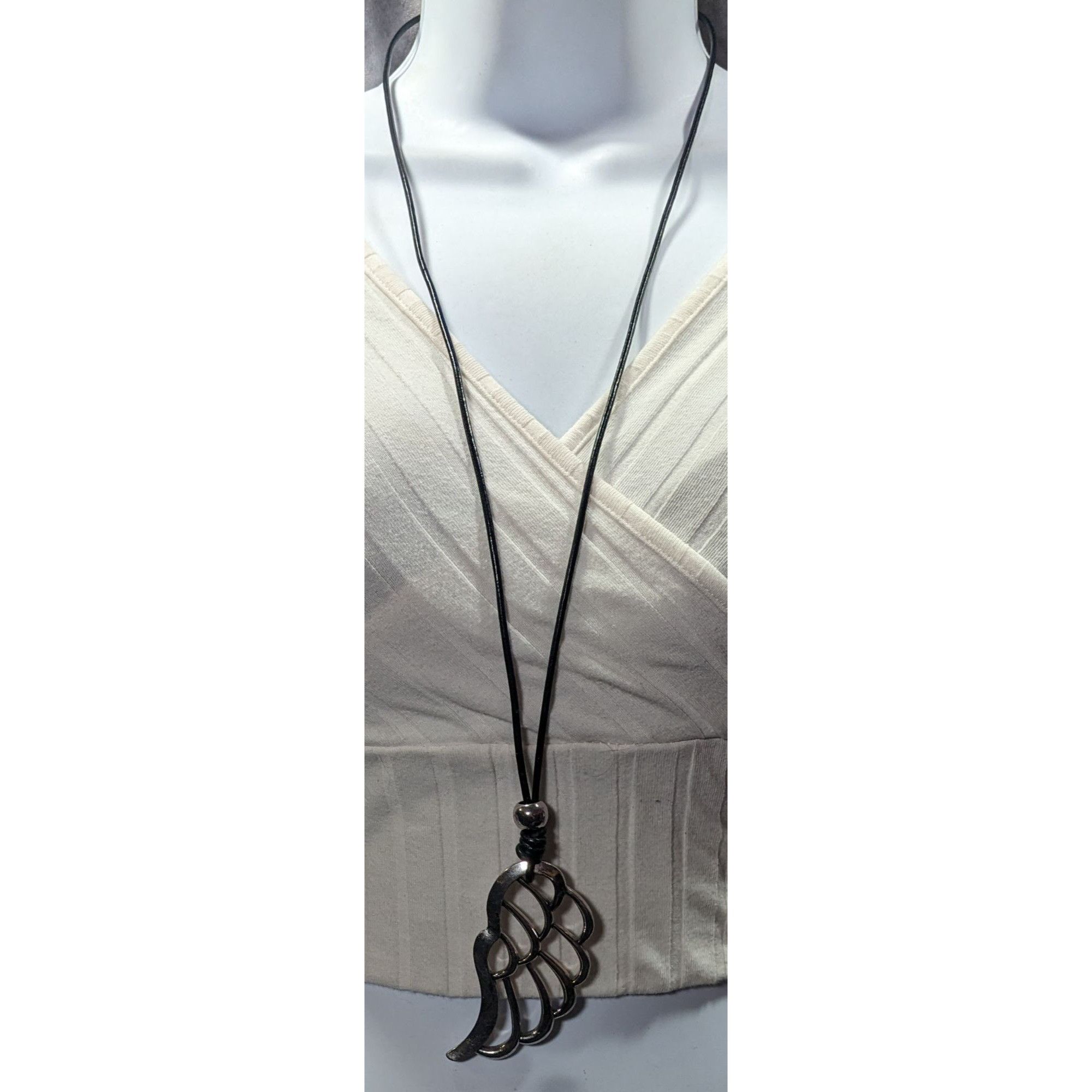 Other Bayberry Road Silver Tone Open Wing Pendant Necklace Size ONE SIZE - 5 Thumbnail