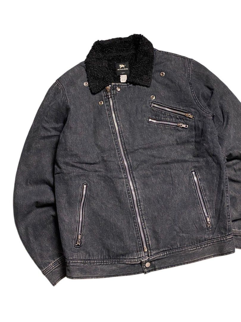 BUFFALO BOBS × Vintage Vintage Buffalo Bobs Denim Sherpa Jacket Ramones Style Size US L / EU 52-54 / 3 - 2 Thumbnail