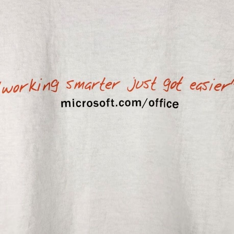 Fruit Of The Loom VINTAGE Microsoft Office XP T Shirt Mens XL White 100% Cotton Fruit of the Loom Graphic Tee Computers Technology 2001 Office Suite Ver. XP XL Mens Size US XL / EU 56 / 4 - 5 Thumbnail