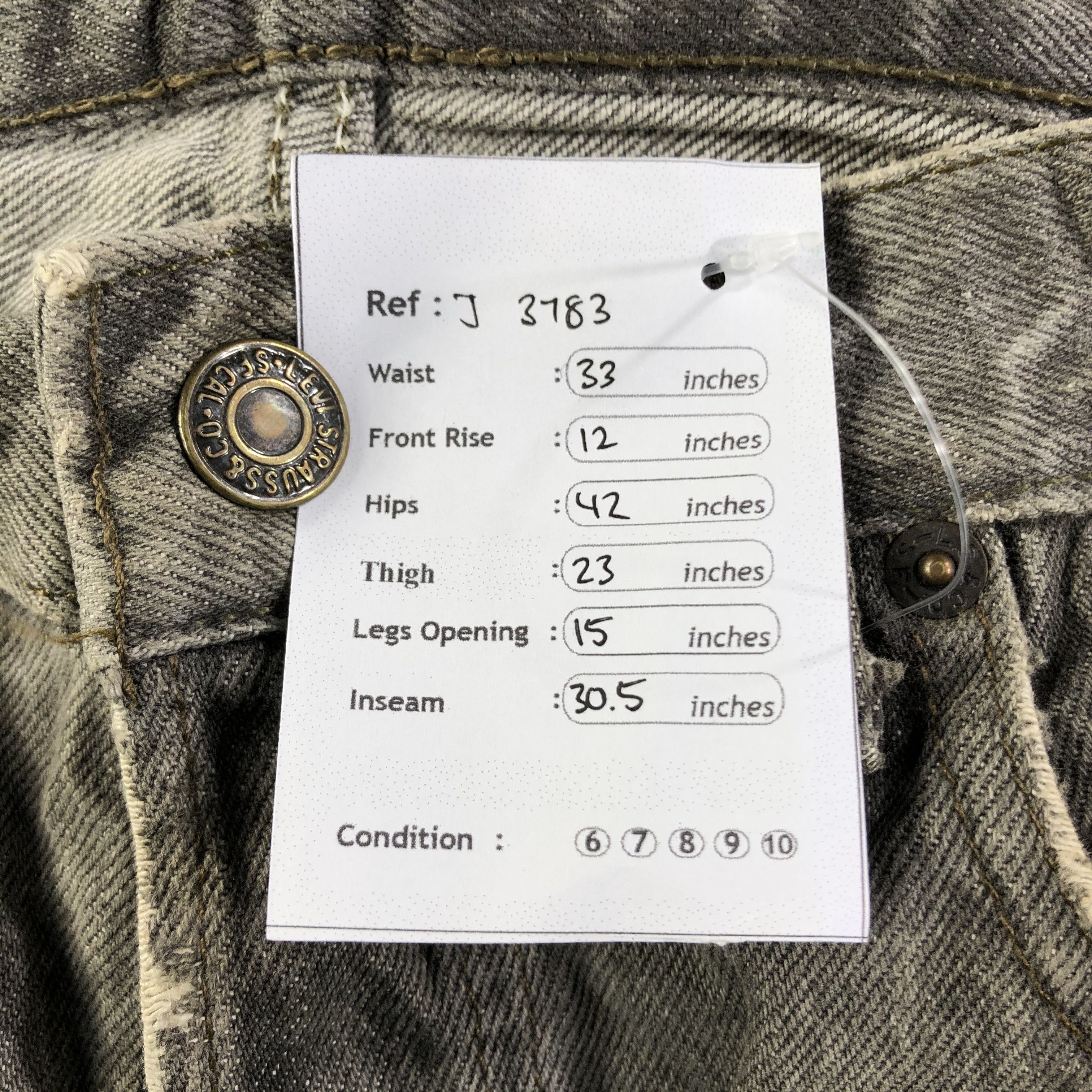 Levi's 90s Vintage Levis 501 Jeans-J3783 Size US 33 - 13 Thumbnail
