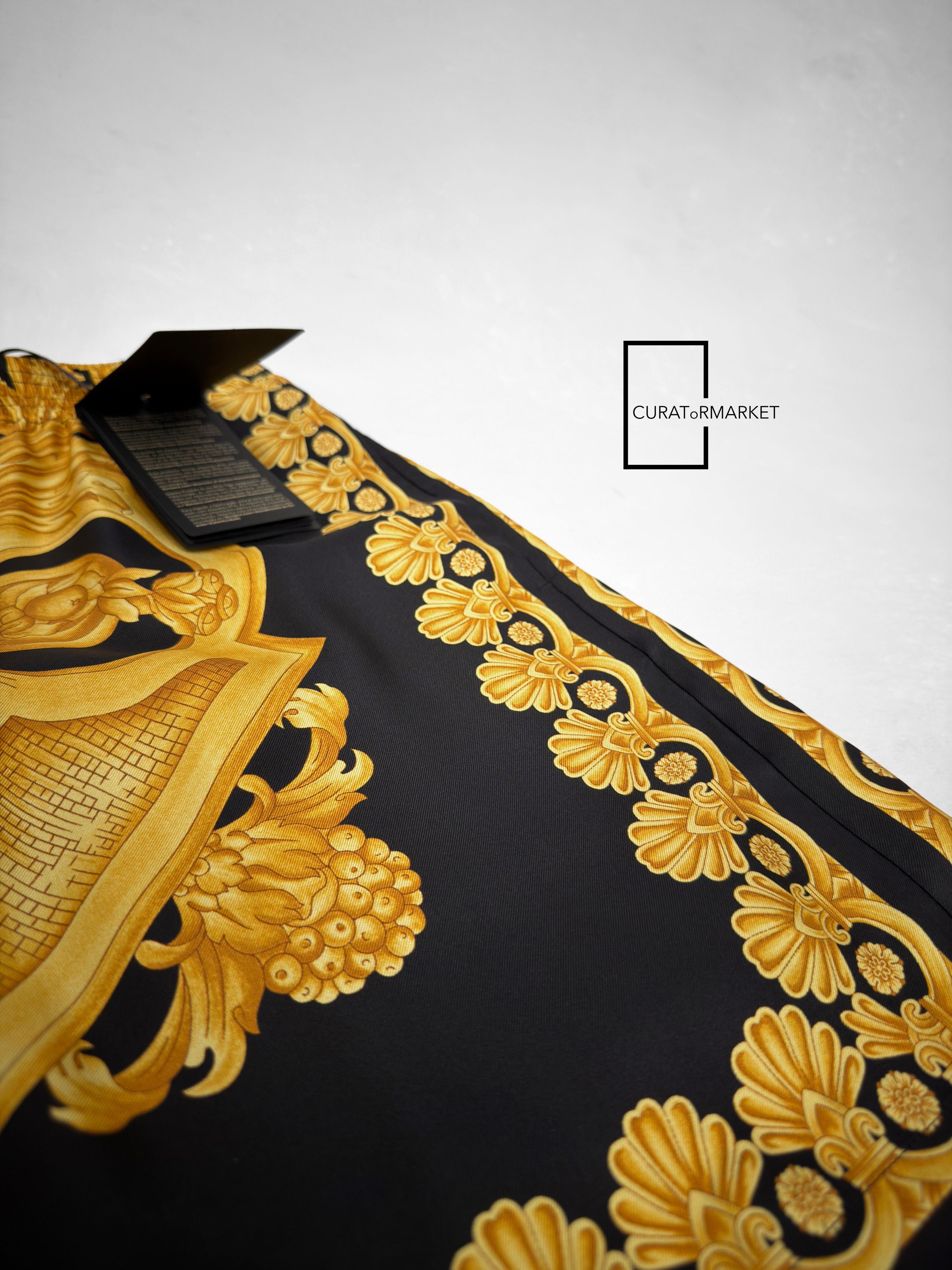 Versace EU48 Silk Gold Medusa Heritage Barocco Baroque Print SS24 Size US 32 / EU 48 - 6 Thumbnail