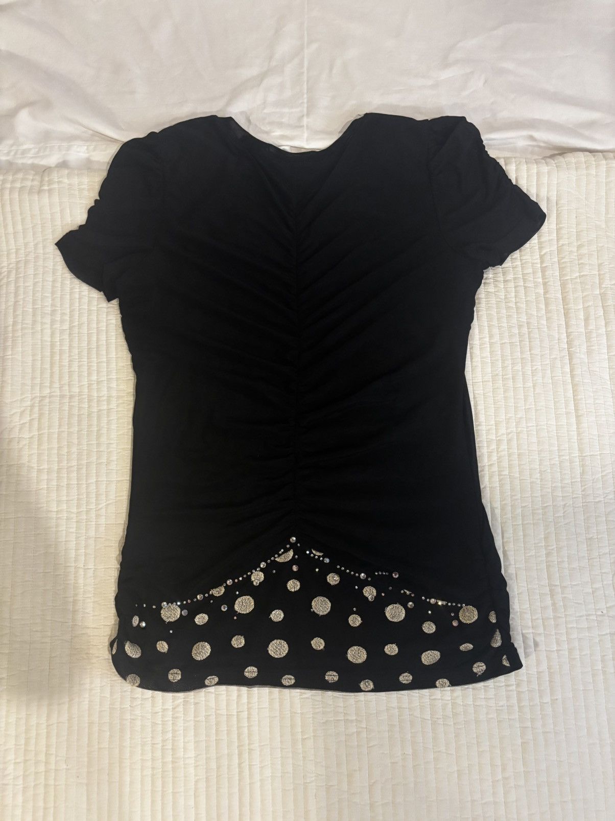 Other Black beaded Top.wt891 Size M / US 6-8 / IT 42-44 - 7 Thumbnail