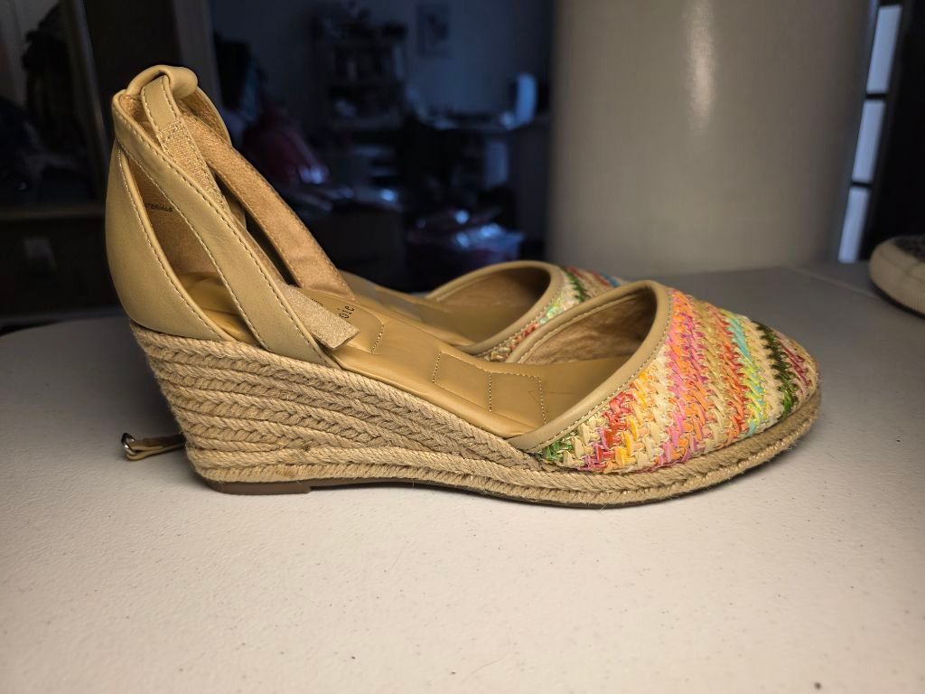 Joie Joie Rainbow Raffia Espadrille Wedge Sandals Size 9.5M Coast Size US 9.5 / IT 39.5 - 7 Thumbnail