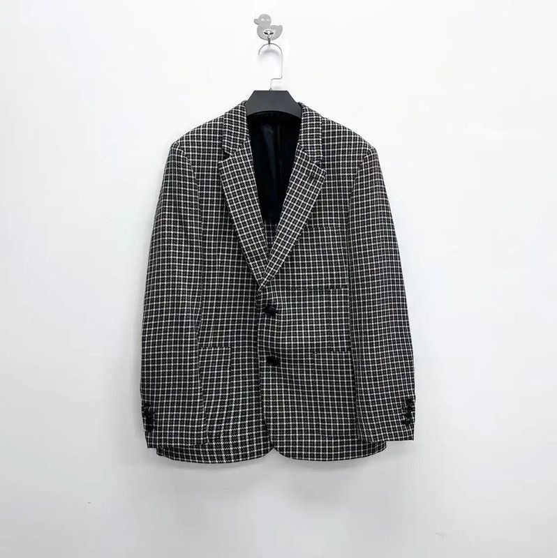 AMI AMI Grey Houndstooth Long Sleeve Jacket 0089 Size US M / EU 48-50 / 2 - 1 Thumbnail