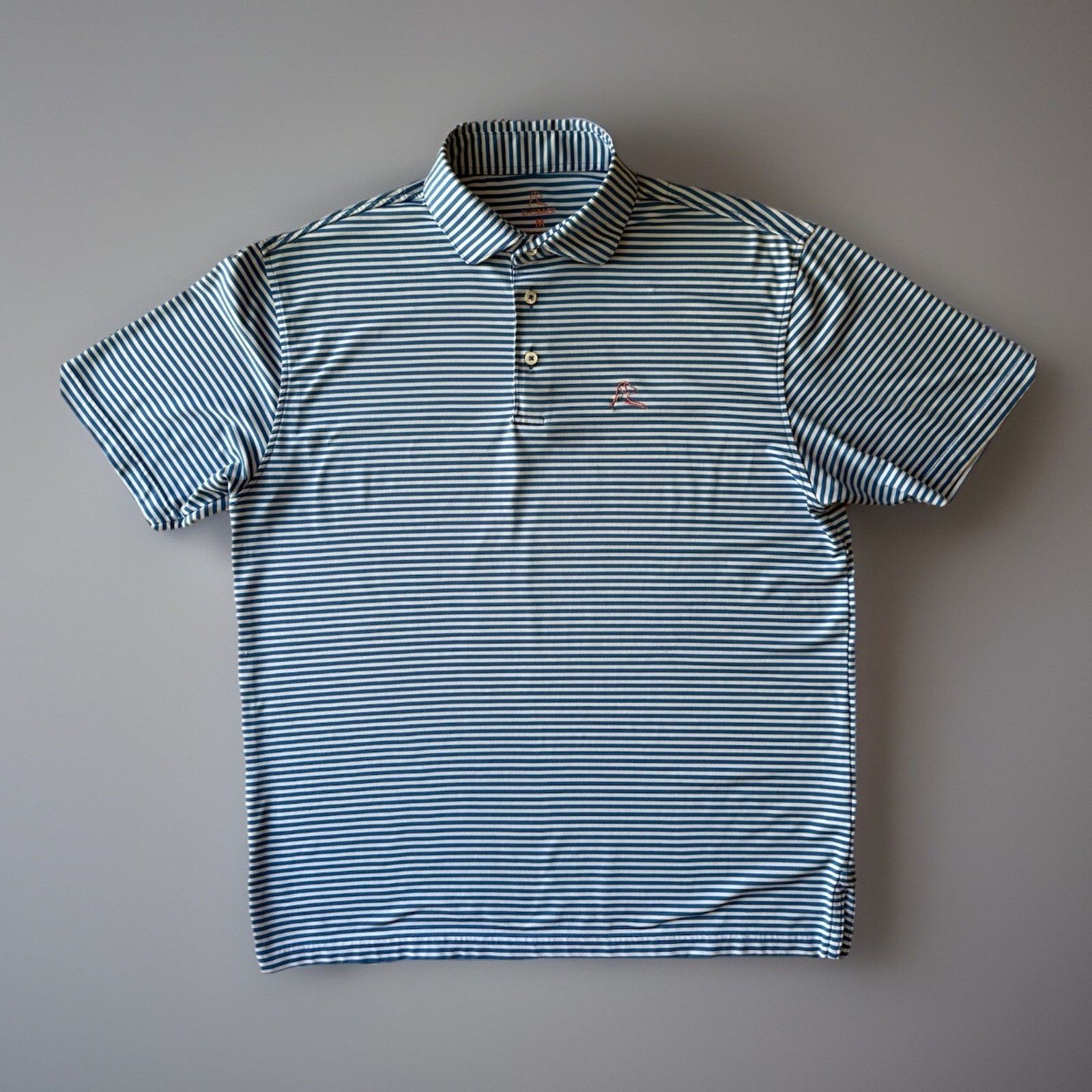 Other Rhoback Polo Shirt M Blue White Striped Golf Tennis Size US M / EU 48-50 / 2 - 1 Thumbnail