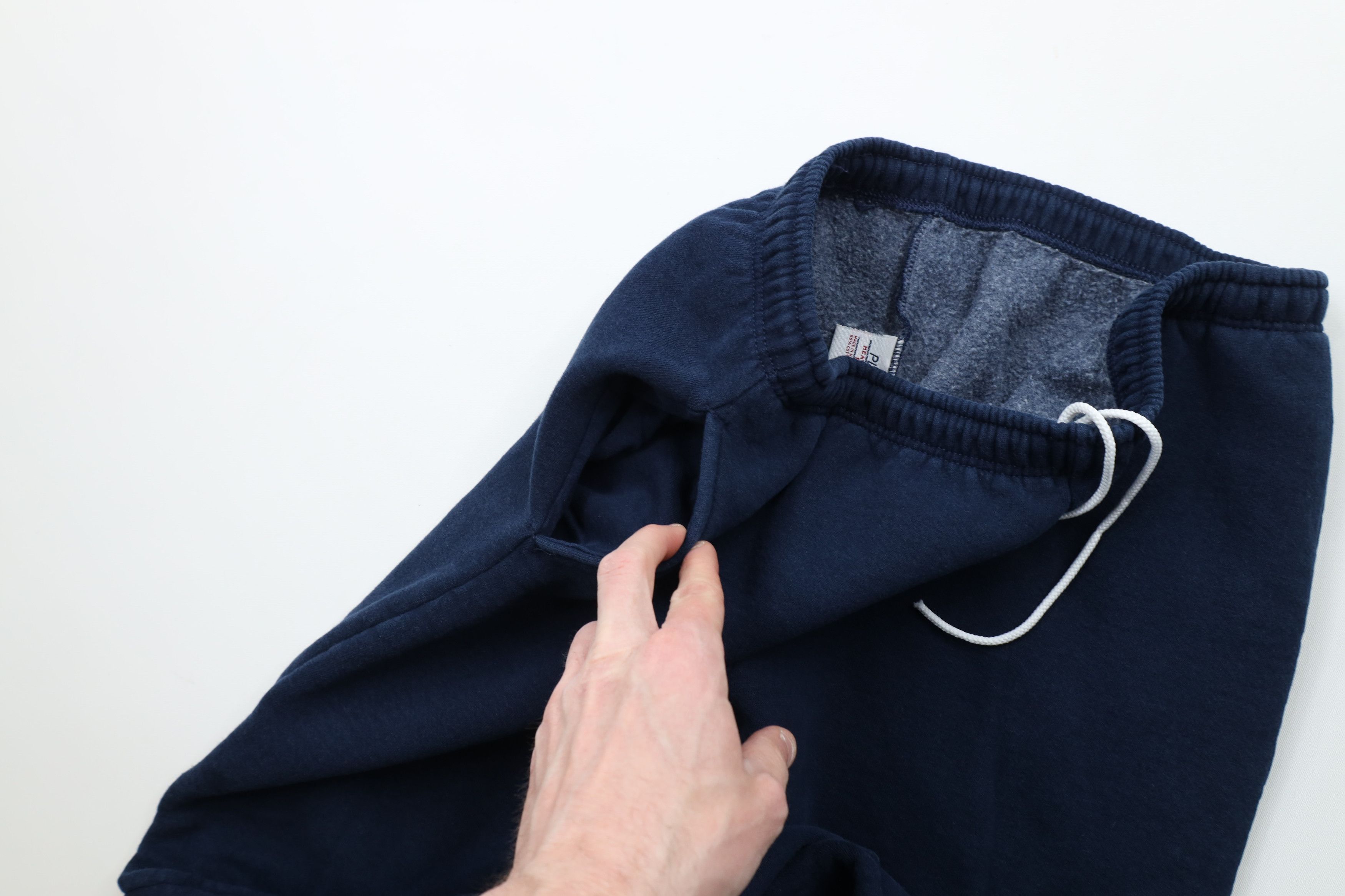 Vintage Vintage 90s Streetwear Heavyweight Sweatpants Joggers Navy Size US 36 / EU 52 - 6 Thumbnail