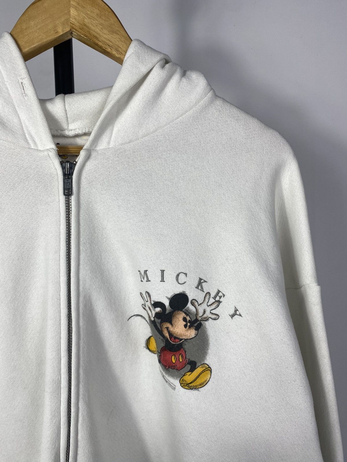 Disney × Mickey Mouse Vintage 90s Disney MICKEY MOUSE Zip Hoodie Y2K Size US XL / EU 56 / 4 - 4 Thumbnail