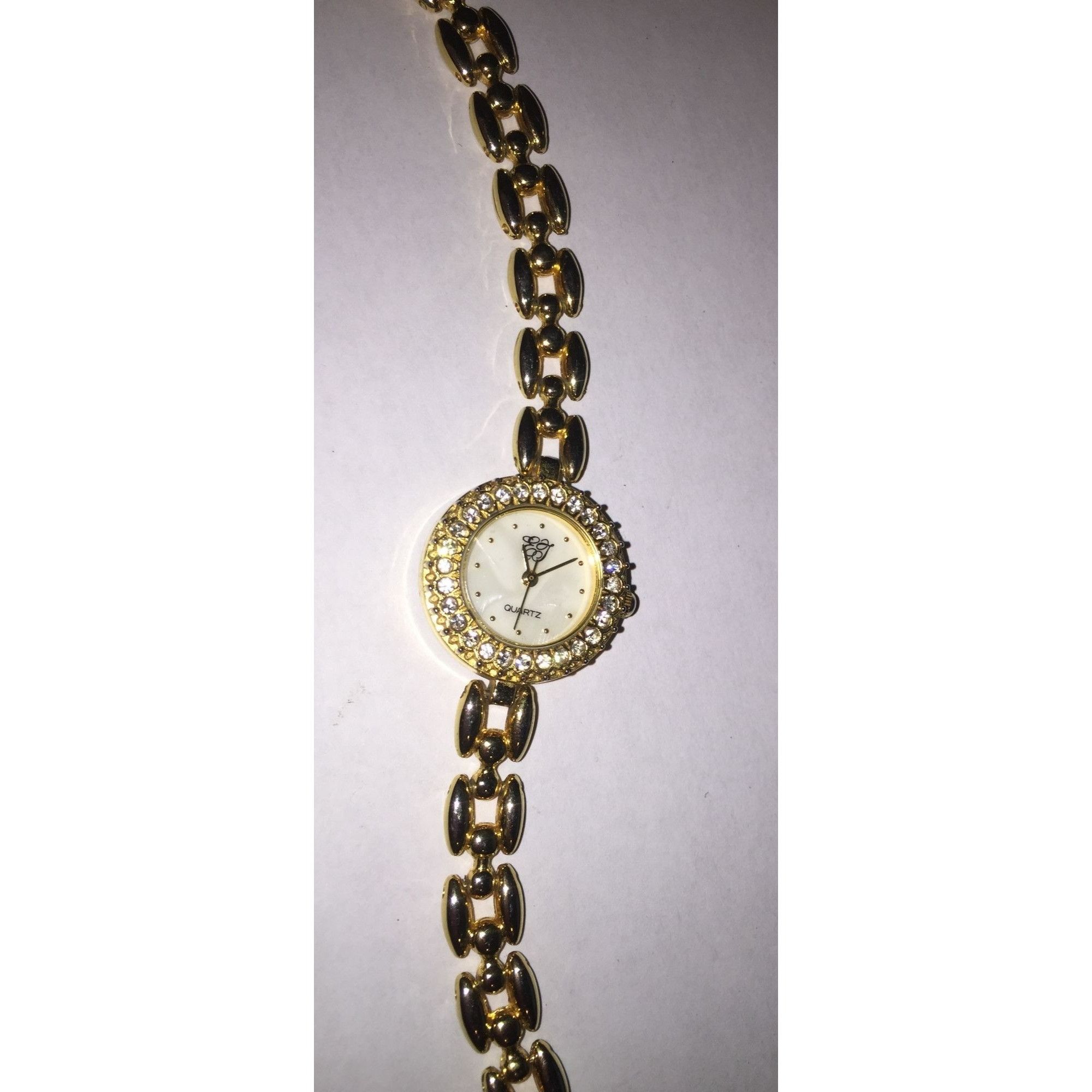 Other Womens Elizabeth Taylor Quartz Watch Gold Tone w/ Rhinestone Size ONE SIZE - 8 Thumbnail