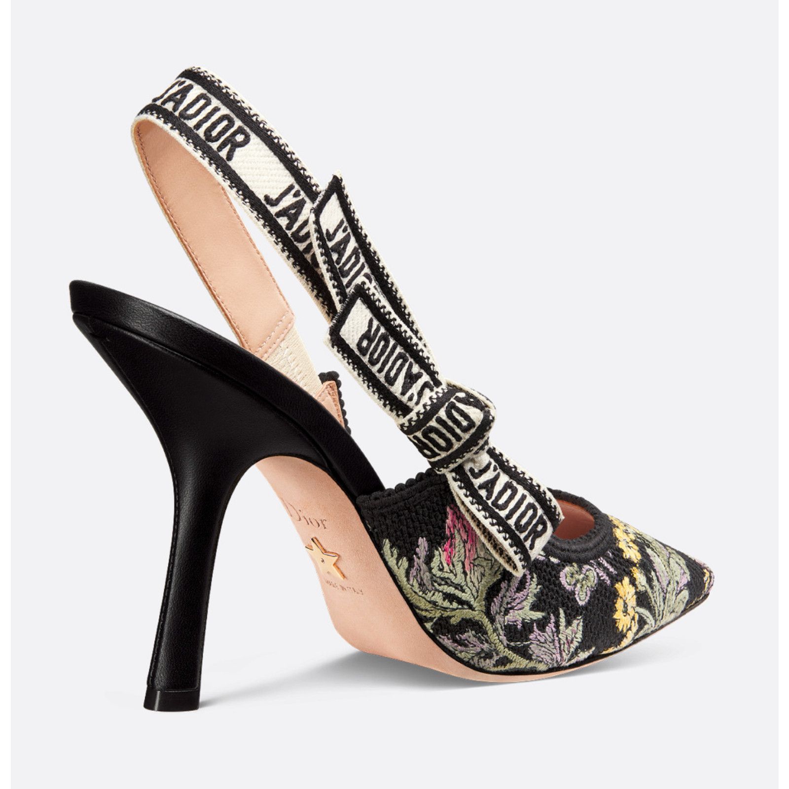 Dior Dior J'adior Millefiori Floral Ribbon Logo Slingback Pump Size US 7 / IT 37 - 15 Thumbnail