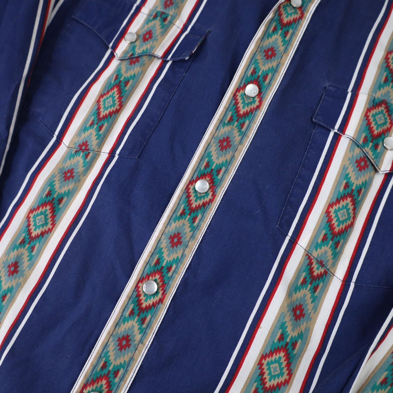 Vintage VTG High Noon Vertical Aztec Striped Pearl Snap Shirt Size US L / EU 52-54 / 3 - 5 Thumbnail