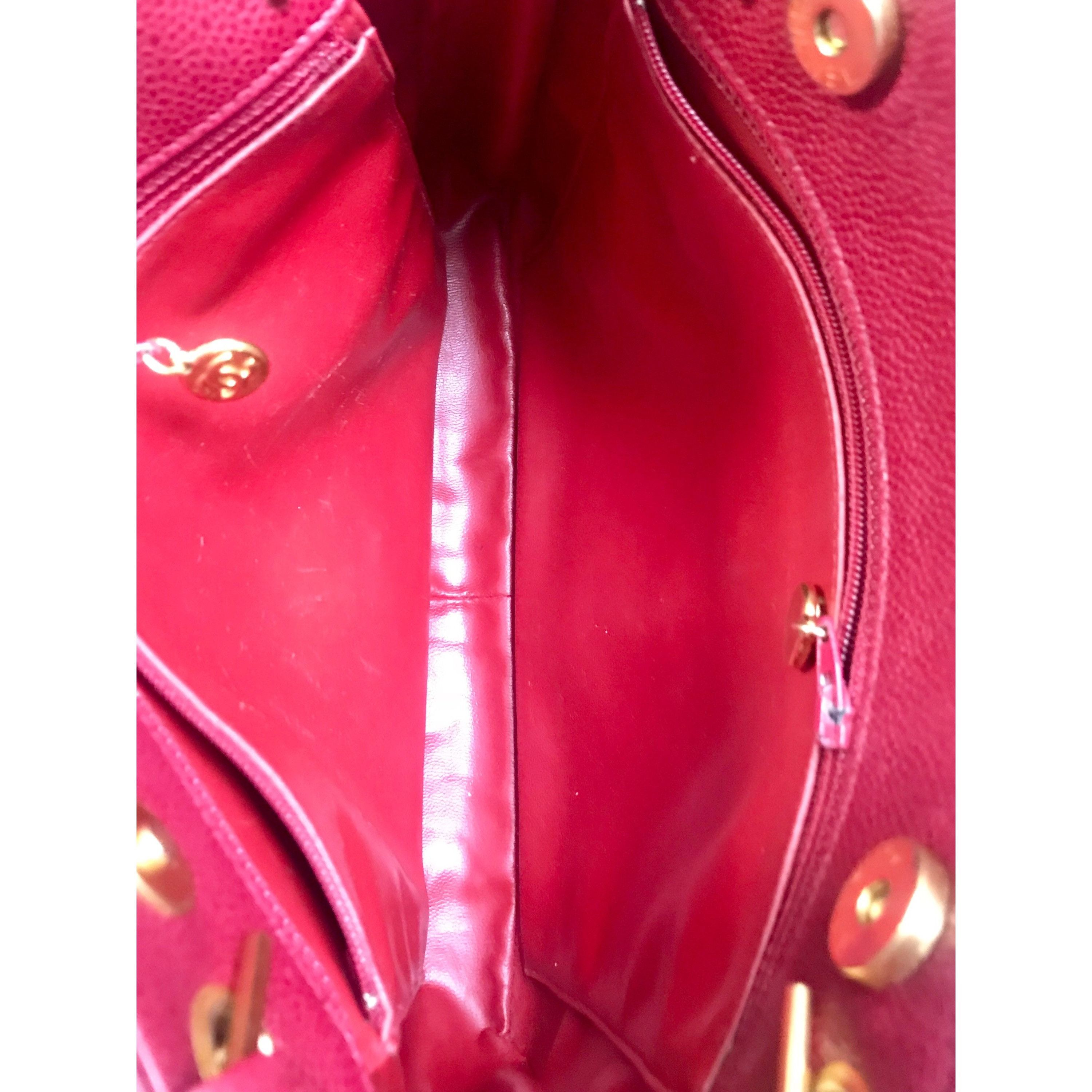 Chanel Vintage CHANEL cherry red caviar matelasse shoulder bag Size ONE SIZE - 9 Thumbnail