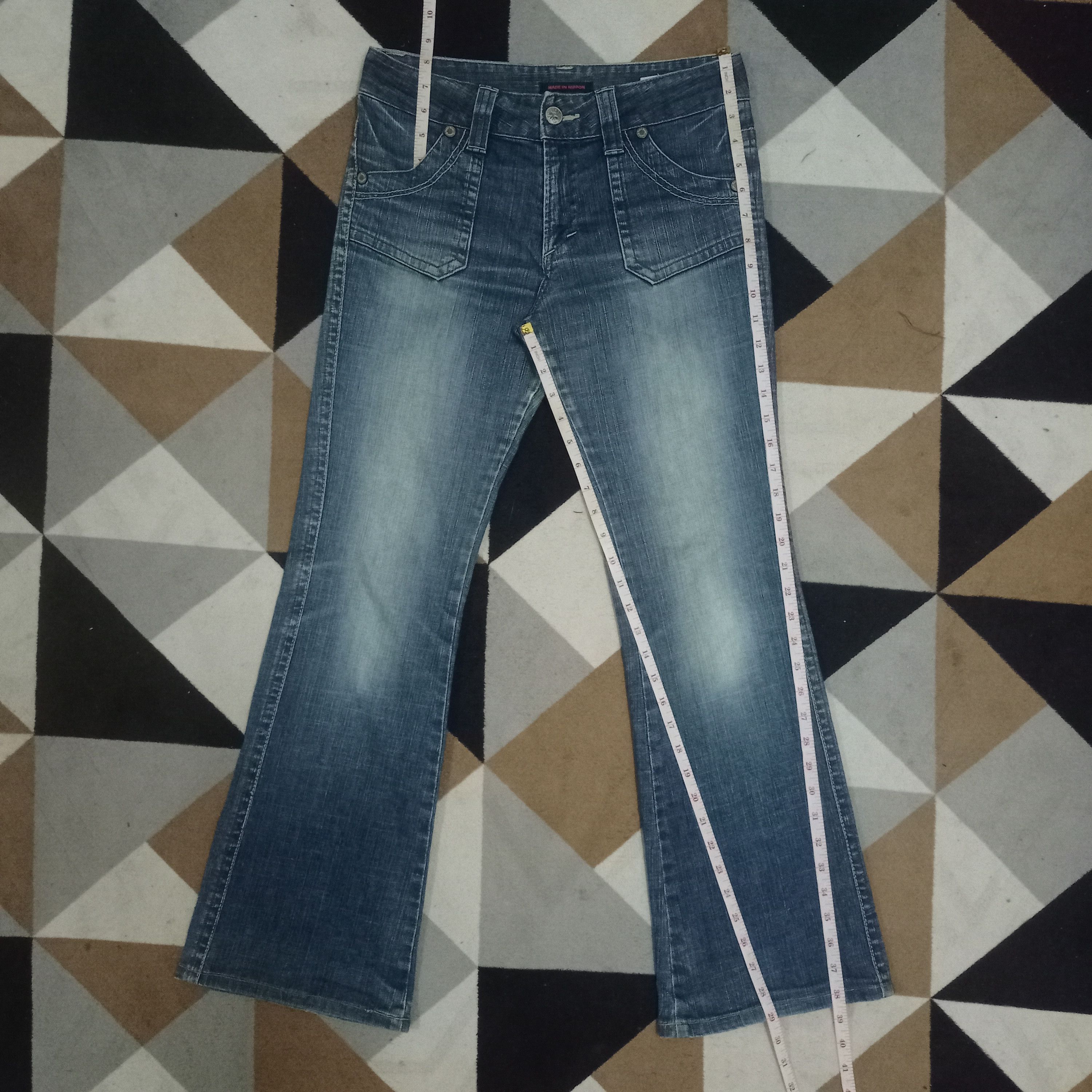 Japanese Brand Vintage Japanese Blue Way Fatigue Style Flare Jeans 30x29 Size US 30 / EU 46 - 10 Thumbnail