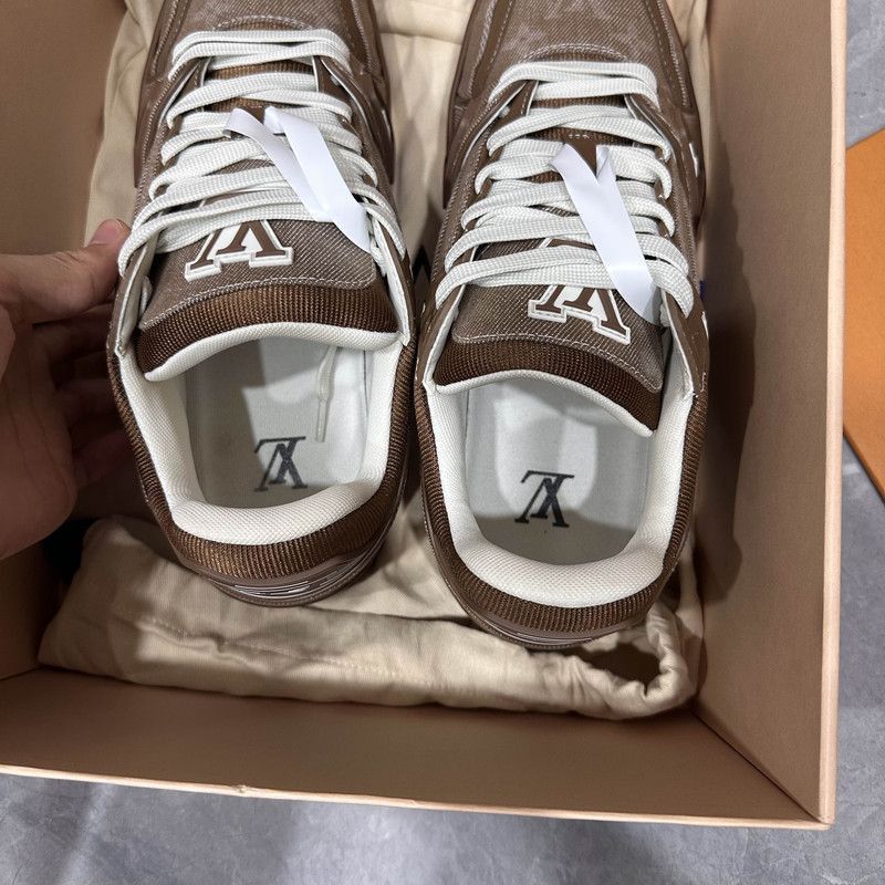 Louis Vuitton Louis Vuitton Low-Top Trainer Sneakers in Brown -2508 Size US 8 / EU 41 - 8 Thumbnail