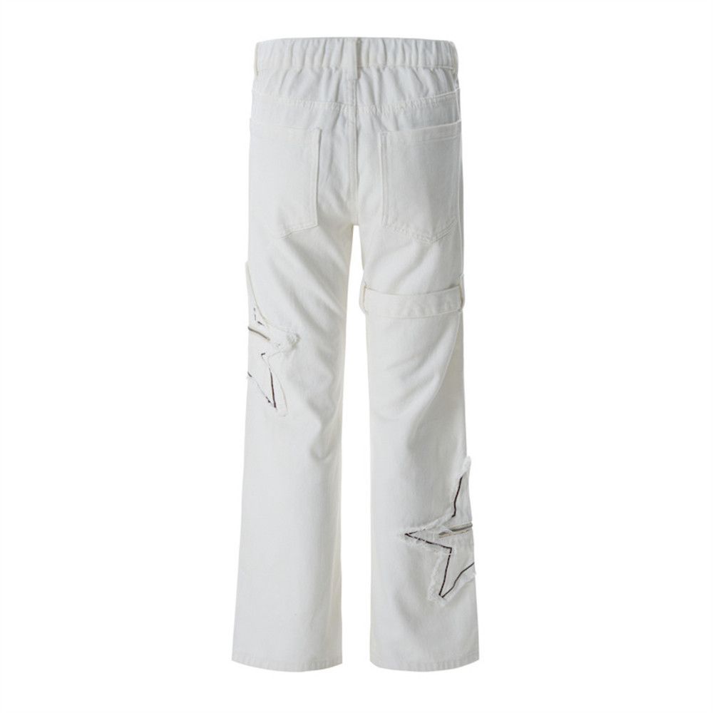 Japanese Brand Men's high school street style star embroidered flared jeans Size US 32 / EU 48 - 5 Thumbnail