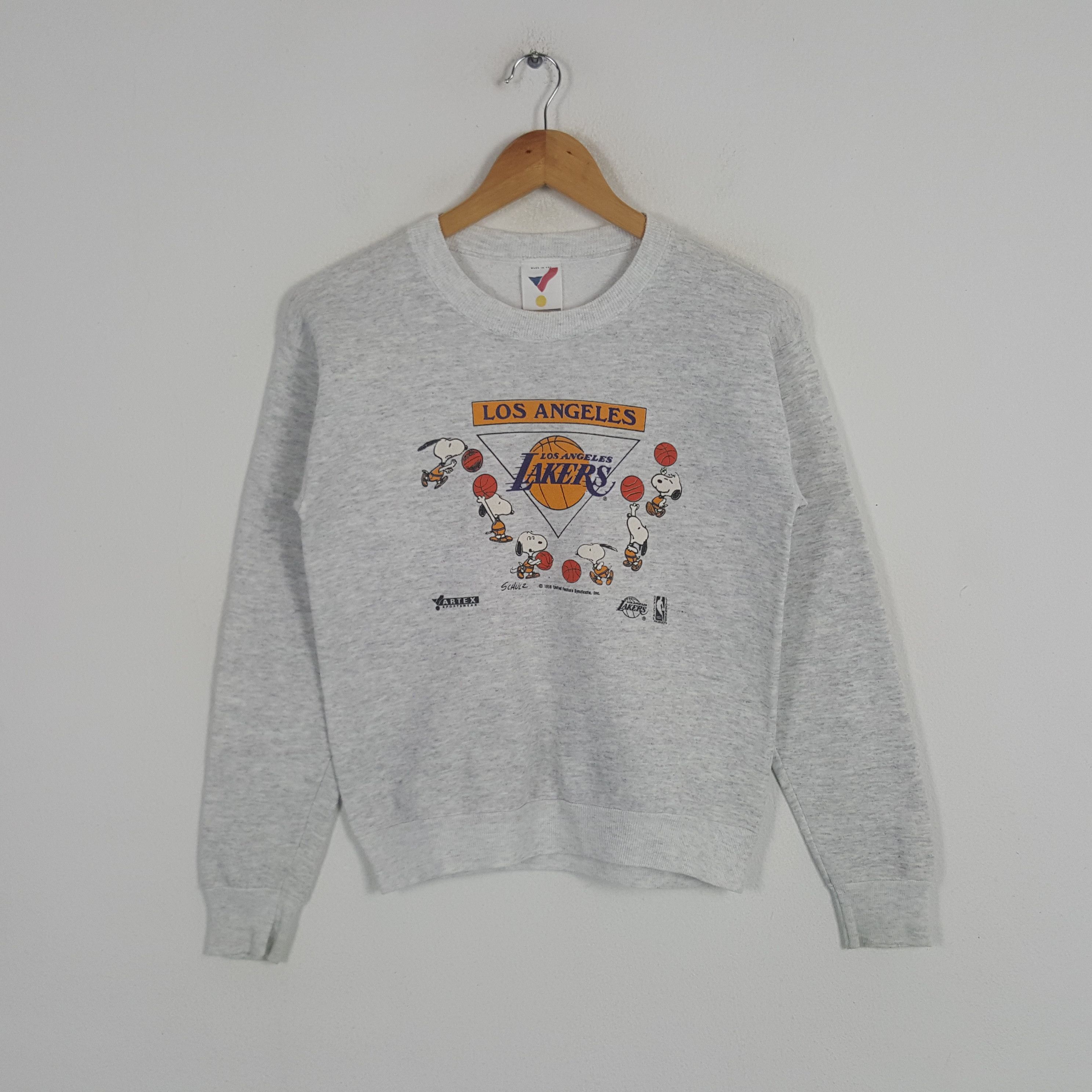 NBA × Vintage Vintage 90's Los Angeles Lakers X Snoopy Sport Sweatshirt Size US XS / EU 42 / 0 - 1 Thumbnail