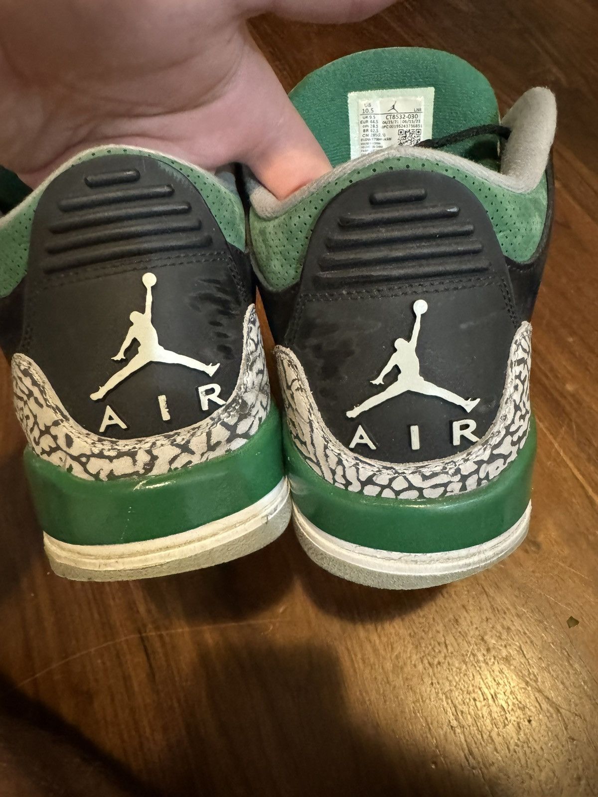 Jordan Brand × Nike JORDAN 3 PINE GREEN Size US 10.5 / EU 43-44 - 8 Thumbnail