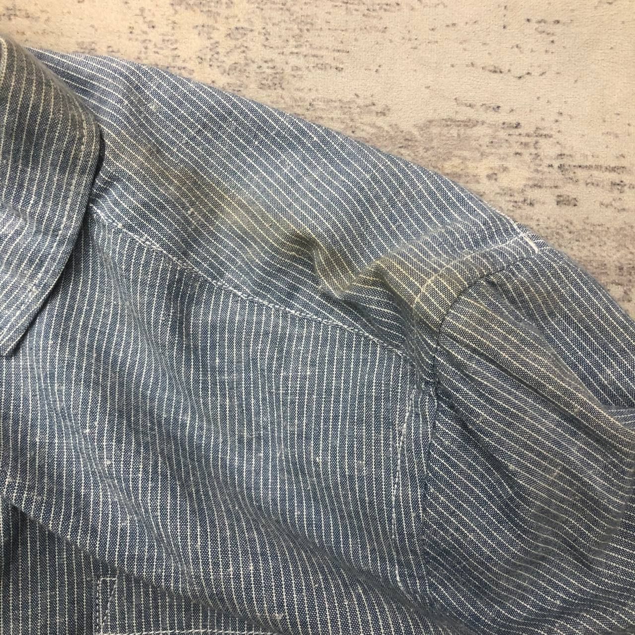 Kansai Yamamoto T480 KANSAI JEANS HICKORY STRIPE DENIM SHIRTS Size US L / EU 52-54 / 3 - 8 Thumbnail