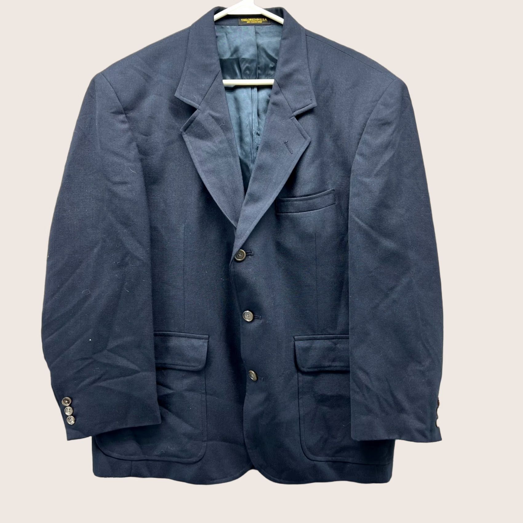 Orvis Orvis Blazer Mens 42S Blue Navy Sport Coat Jacket Dress Wool Single Breasted Jacket Coat Size 42R - 1 Thumbnail