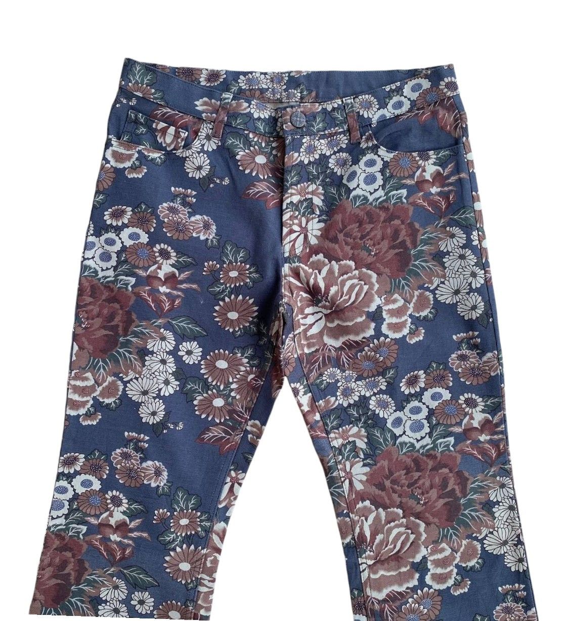 Japanese Brand BJ05-23 FLARED JAPAN CHEALSEA OLD FLOWER SLIMFIT LOWRISE Size US 29 - 5 Thumbnail