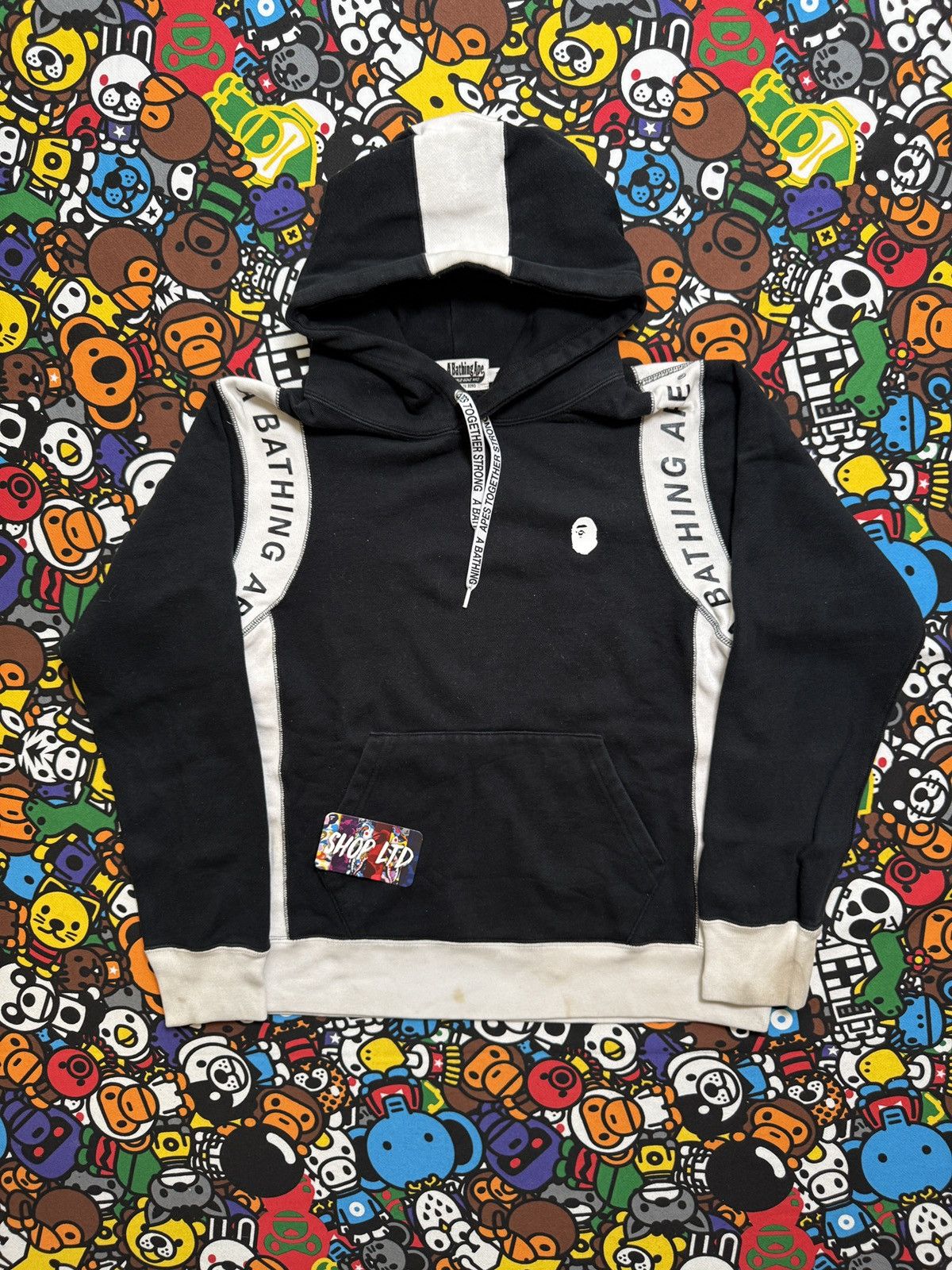 Bape A Bathing Ape Black Script Pullover Hoodie Size US M / EU 48-50 / 2 - 1 Thumbnail