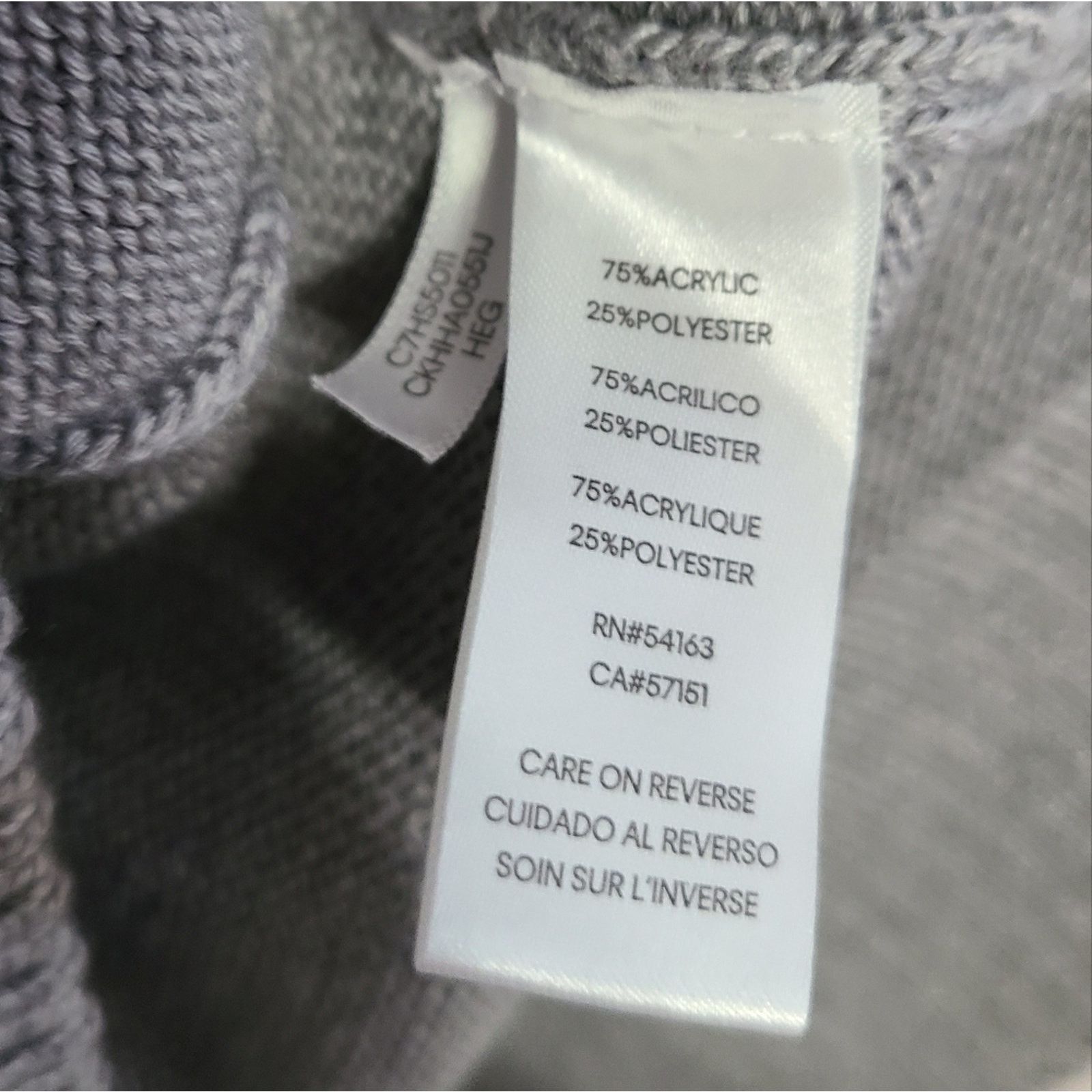 Calvin Klein Calvin Klein Women's Gray Cowl Neck Sweater Size L Size L / US 10 / IT 46 - 4 Thumbnail