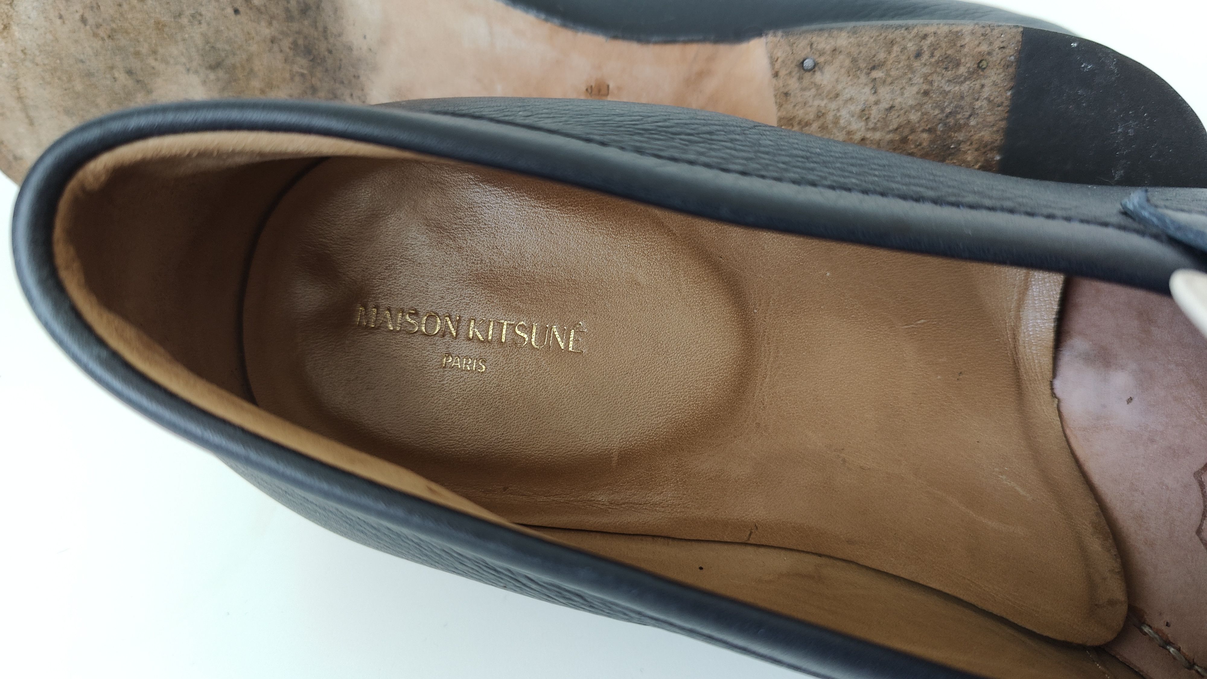 Maison Kitsune Maison Kitsune Luxury Leather Penny Loafers Size US 10 / EU 43 - 10 Thumbnail