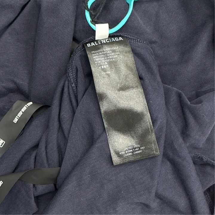 Balenciaga Balenciaga Balenciaga SS22 Logo Embroidered Blue TShirt -2 Size US L / EU 52-54 / 3 - 3 Thumbnail