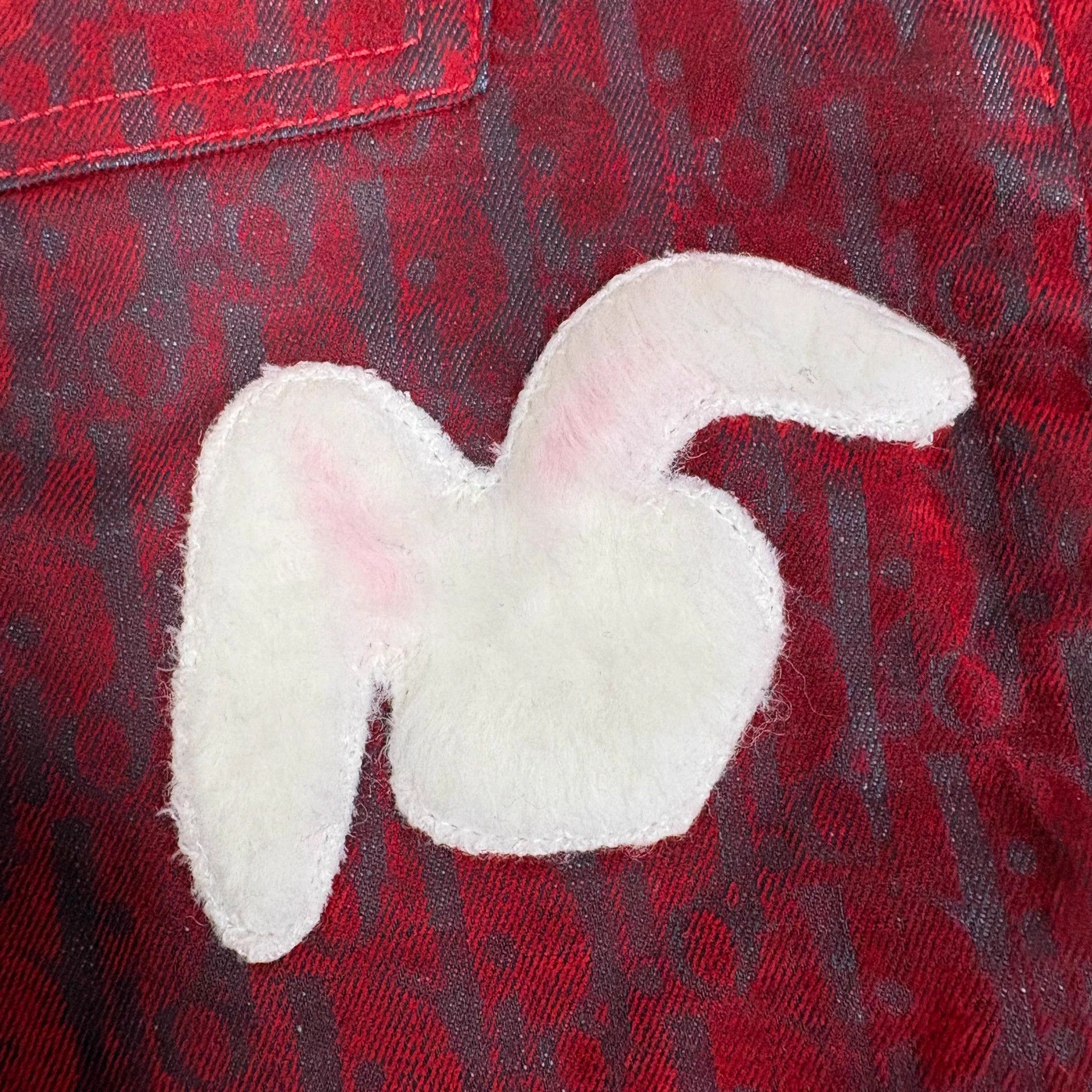 Dior Dior Red Rabbit Flocked Logo Jeans 31 NWT Size US 31 - 5 Thumbnail