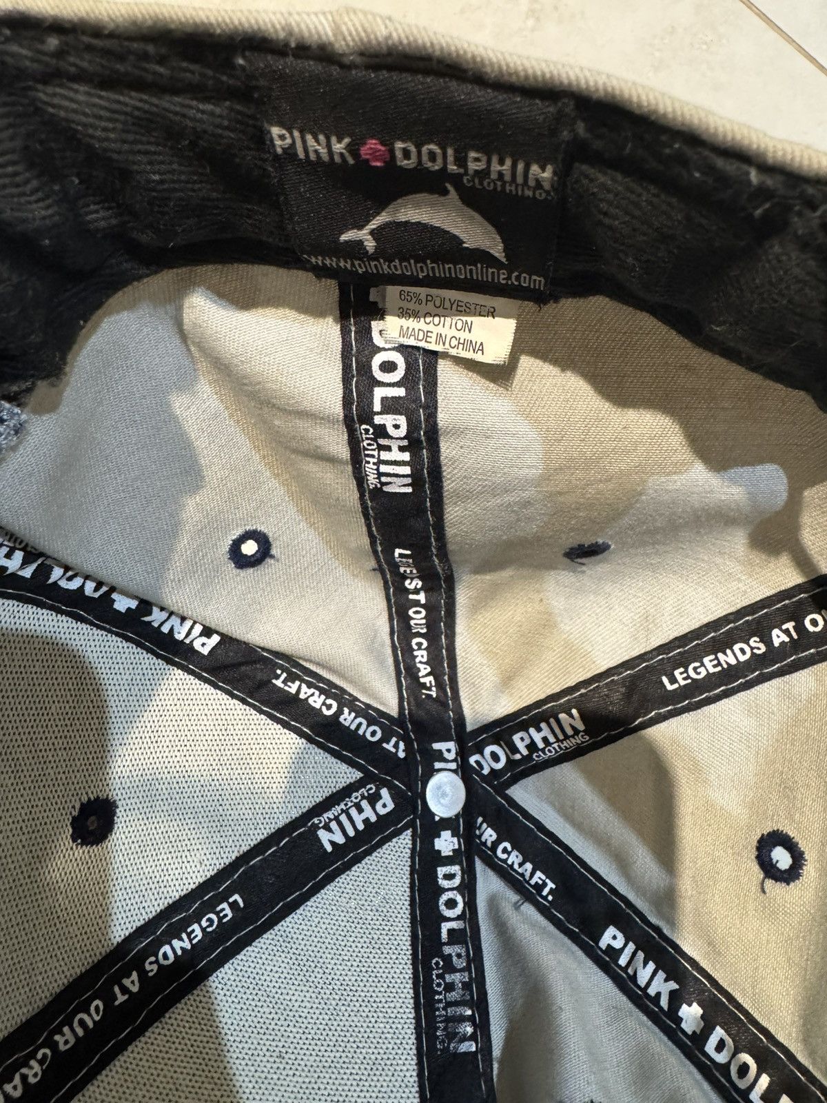 Pink Dolphin Pink Dolphin Flag Snapback Hat Grey Navy Pink Size ONE SIZE - 5 Thumbnail