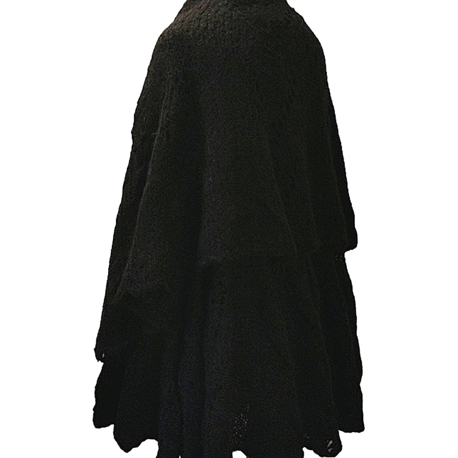 Other Simply Natural PERU SURI WOOL Cardigan Sz L BLACK Bell Boho Size M / US 6-8 / IT 42-44 - 14 Thumbnail