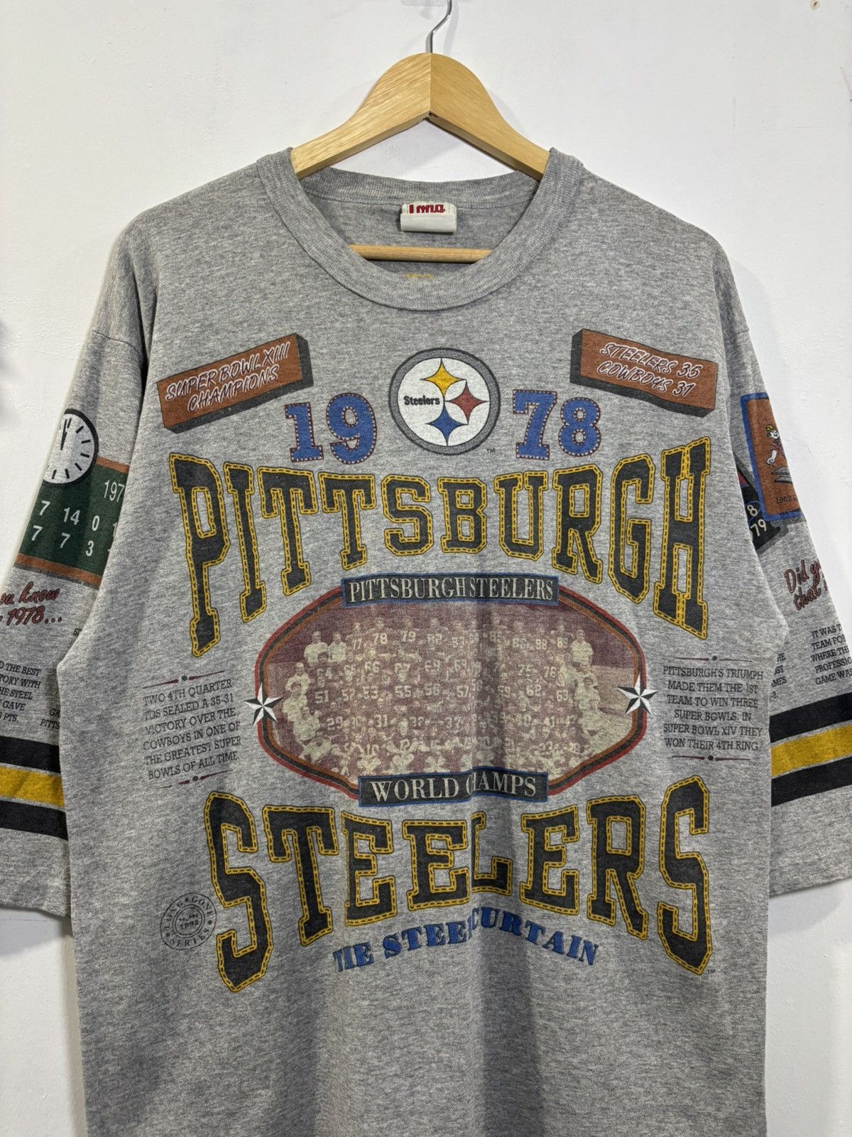 NFL × Vintage Vintage 90’s Pittsburgh Steelers Raglan Shirt Size US L / EU 52-54 / 3 - 3 Thumbnail