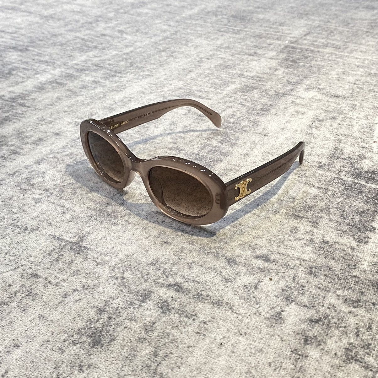 Celine CELINE Triomphe 01 Sunglasses In Acetate BROWN CRYSTAL Size ONE SIZE - 1 Thumbnail