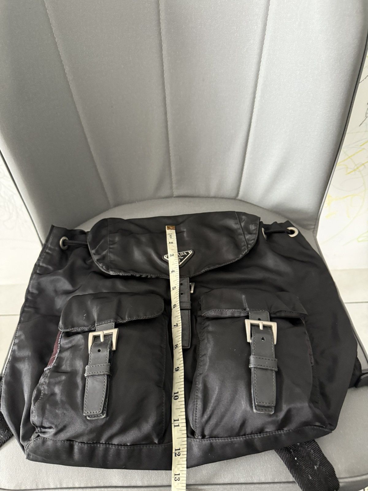 Prada Vintage Prada Black Large Backpack Size ONE SIZE - 19 Thumbnail
