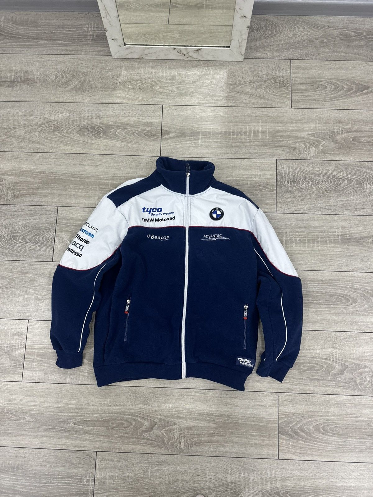 BMW BMW Racing Vintage 90s Fleece Jacket Size US M / EU 48-50 / 2 - 5 Thumbnail