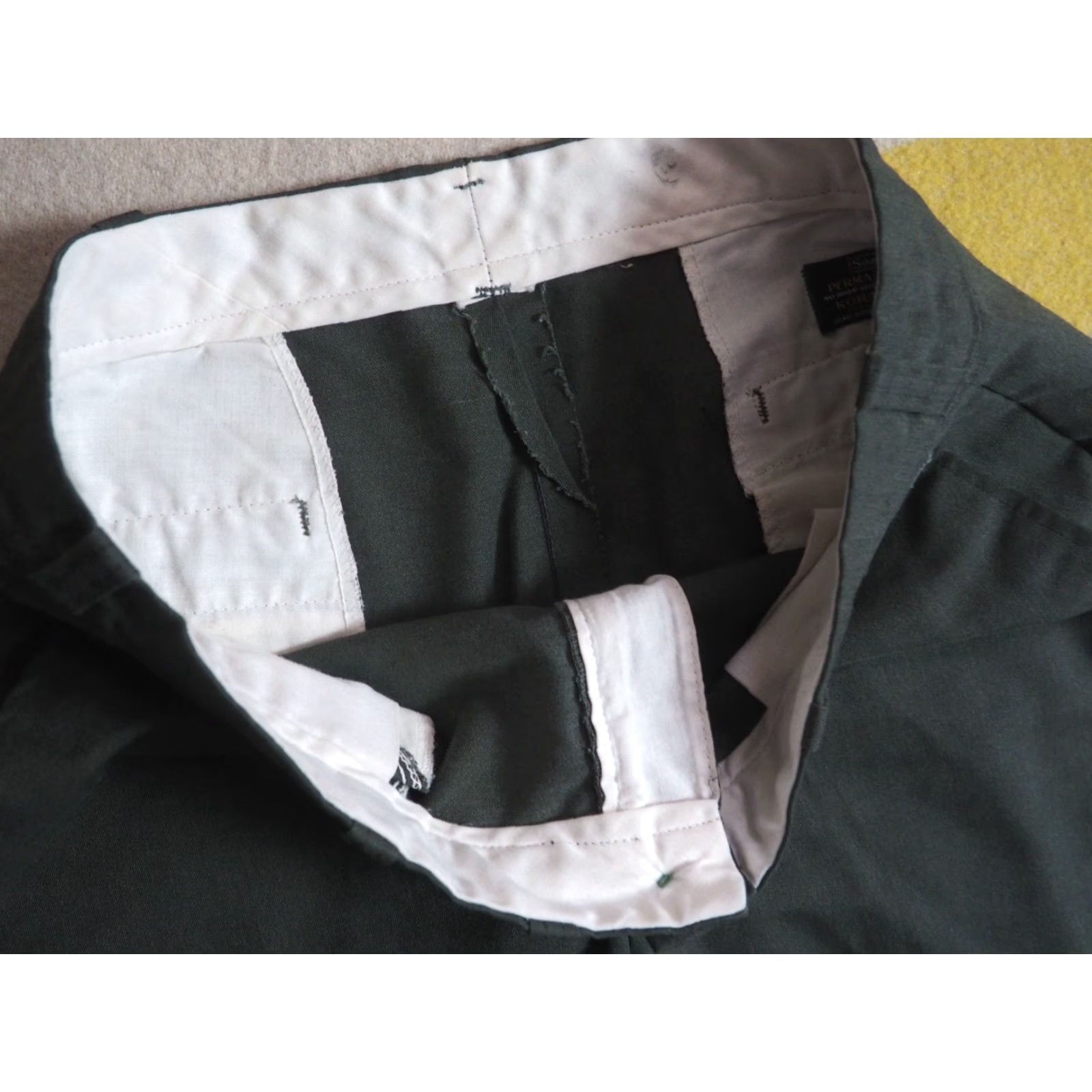 Sears VTG Sears Forest Green Chino Pants 34x29 Mens USA 70s Talon Flat Front Straight Leg Work Slacks Koratron Green 1970s Size US 34 / EU 50 - 5 Thumbnail