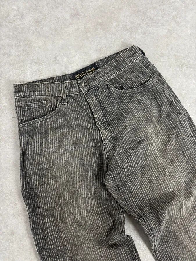 Roberto Cavalli 2000s Roberto Cavalli Grey Stripes Pants Size 26" / US 2 / IT 38 - 5 Thumbnail