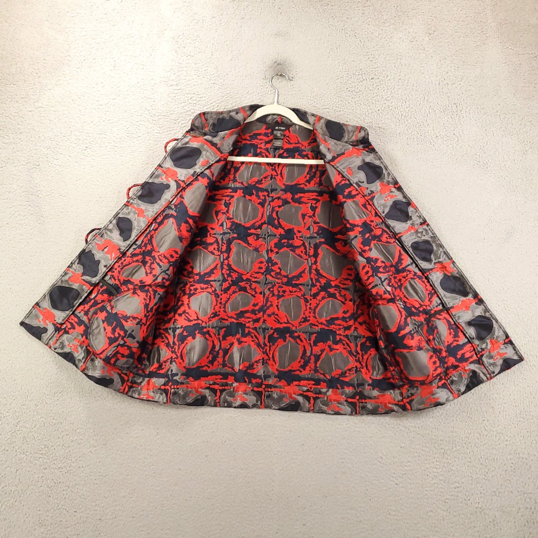 Vintage Ali Miles Jacket Womens M Red Black Artsy Geometric Polka Dot Button Up Jacket Size M / US 6-8 / IT 42-44 - 2 Thumbnail